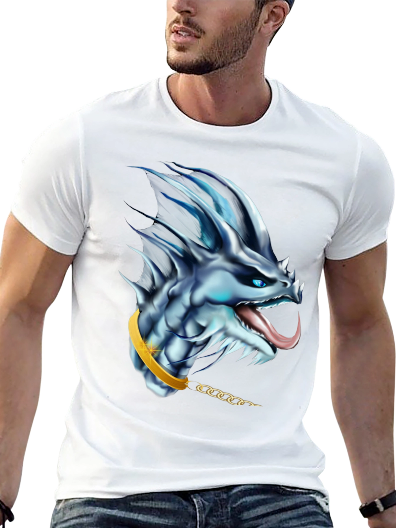 Dragon Head Graphic Tee - Fantasy T-Shirt