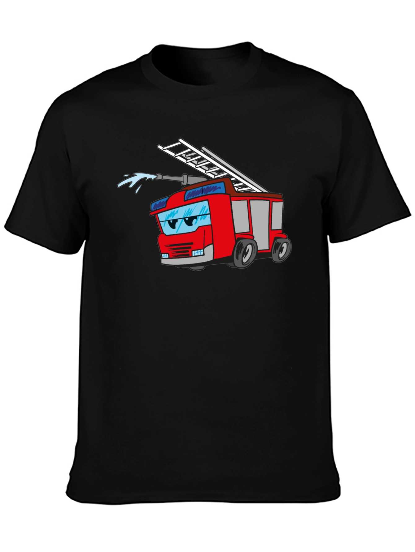 Cartoon Fire Truck Graphic Tee