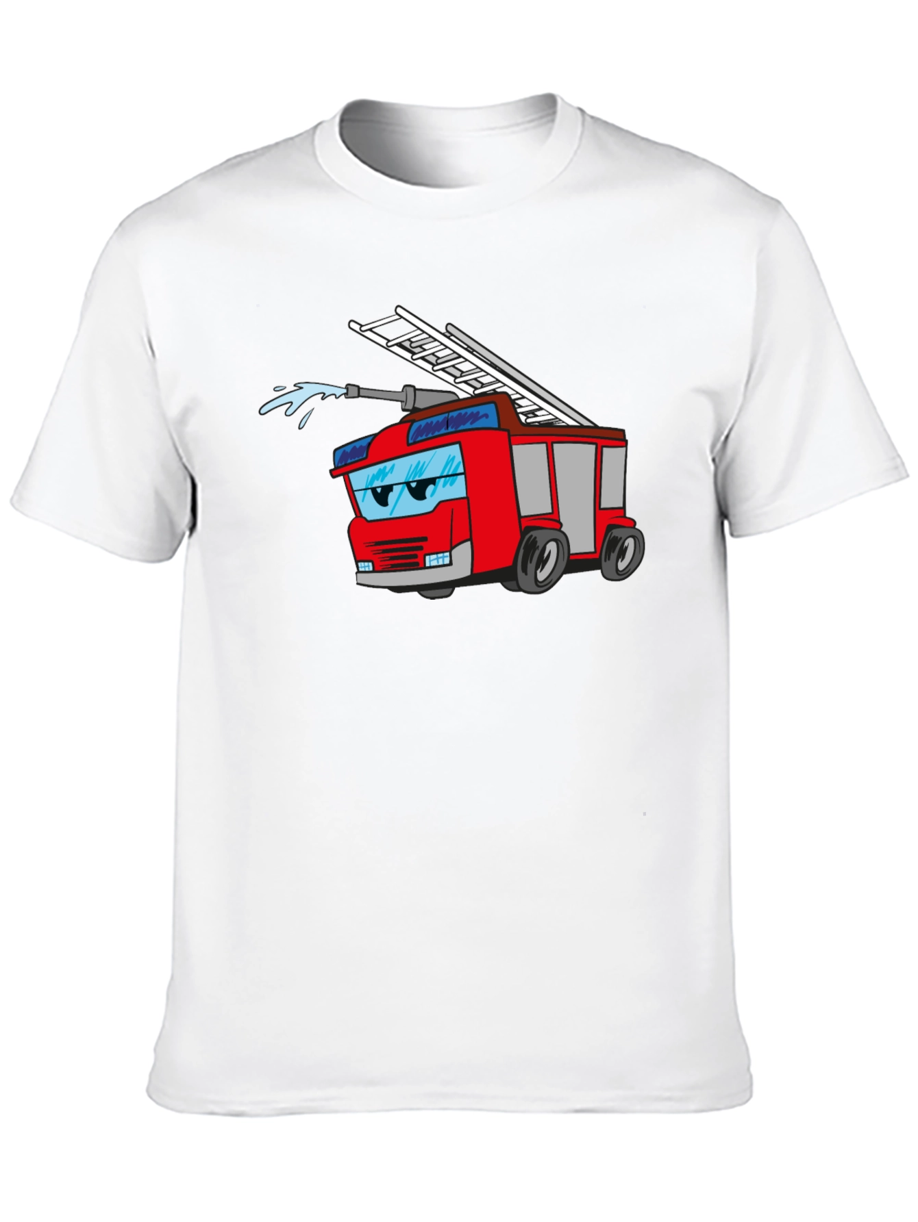 Cartoon Fire Truck Graphic Tee