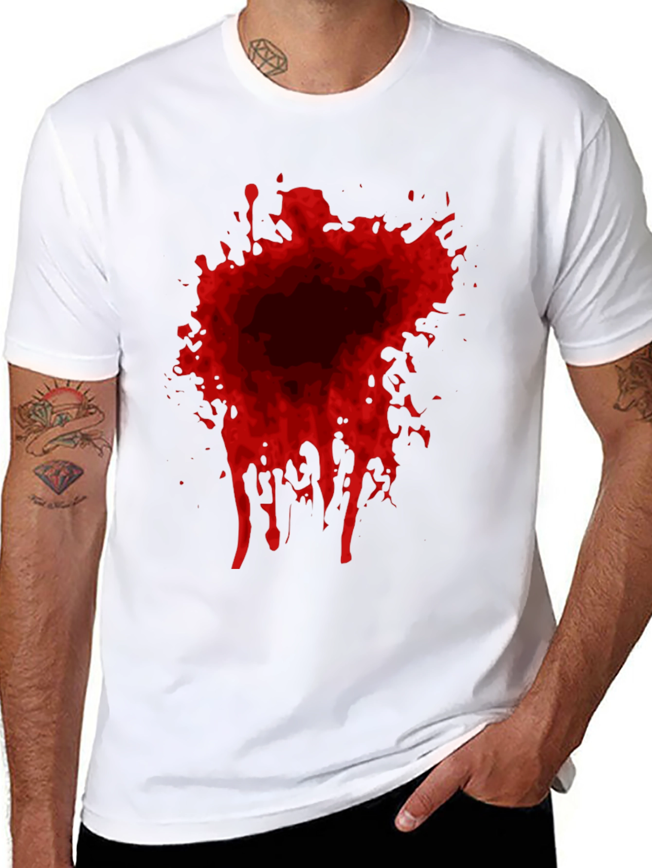 Blood Splatter Graphic T-Shirt