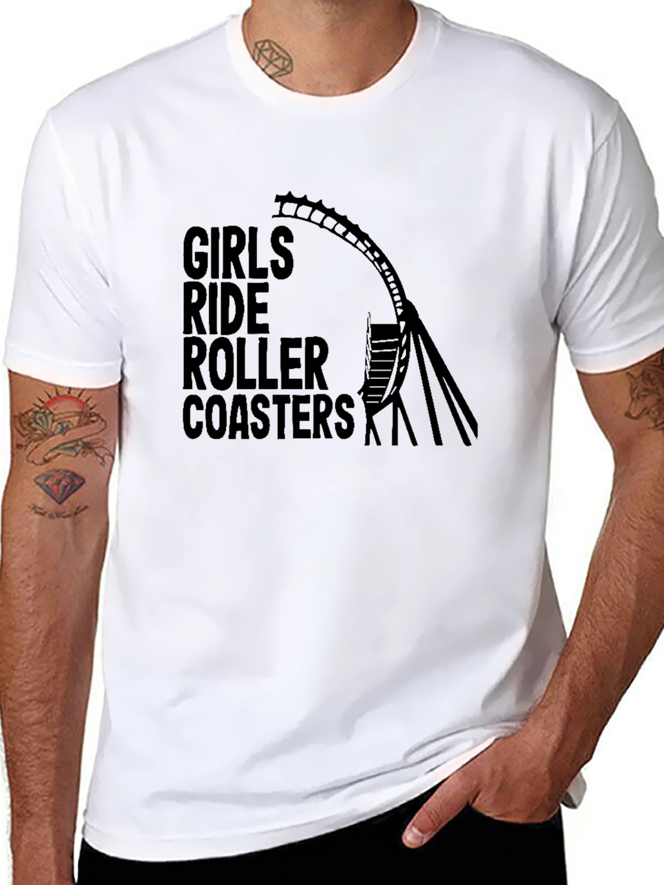 Girls Ride Roller Coasters Graphic Tee