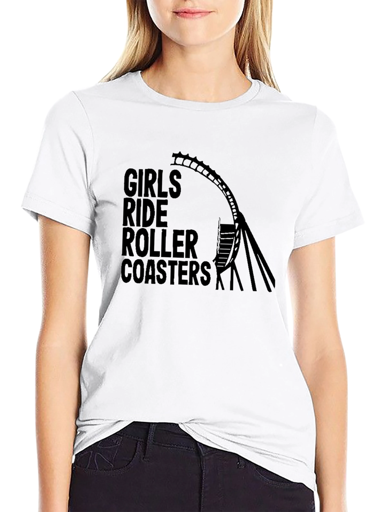 Girls Ride Roller Coasters Graphic Tee