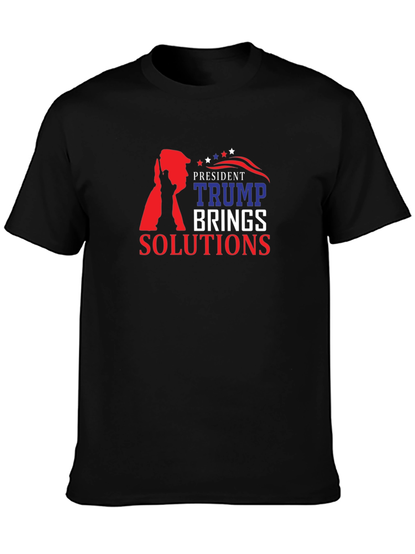President Trump Brings Solutions Black T-Shirt
