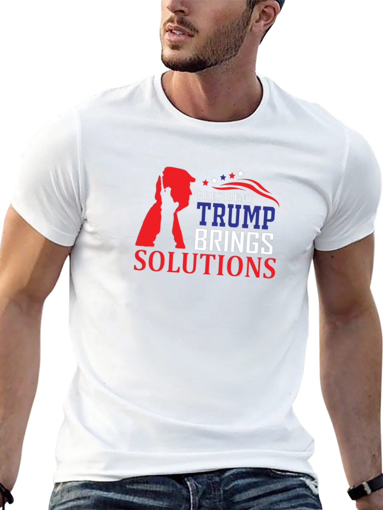 President Trump Brings Solutions Black T-Shirt