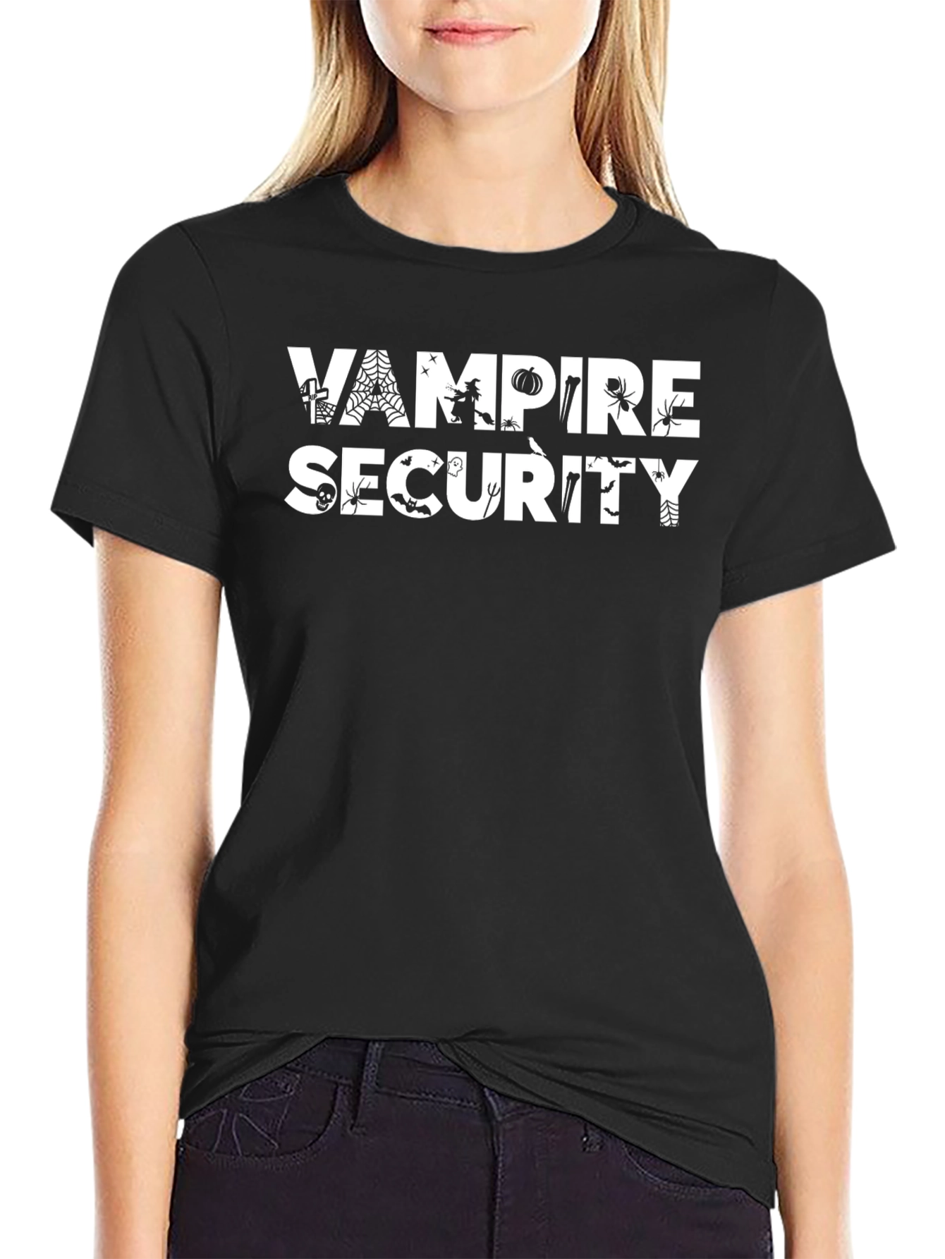 Vampire Security Halloween Graphic T-Shirt