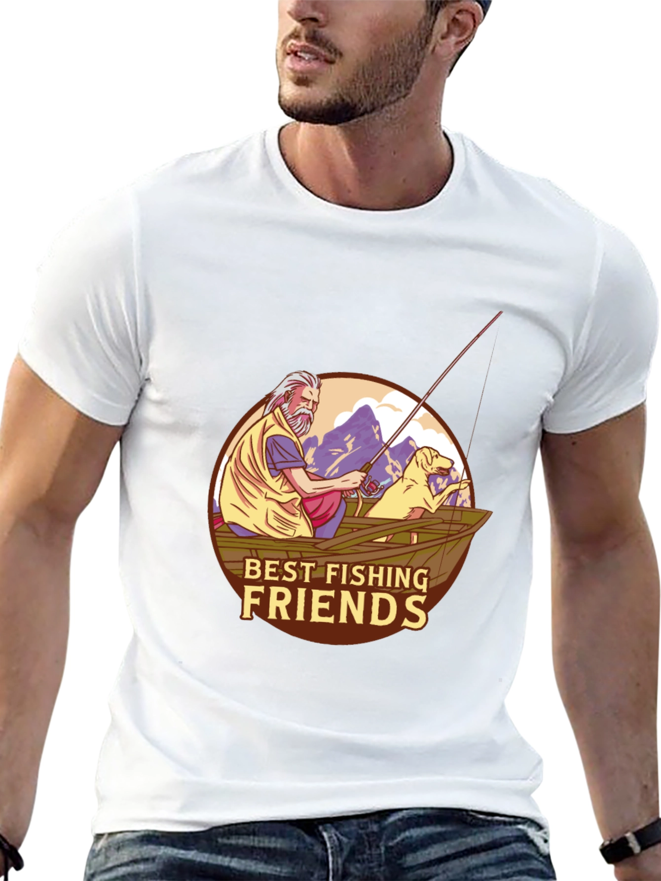 Best Fishing Friends T-Shirt - Fisherman & Dog