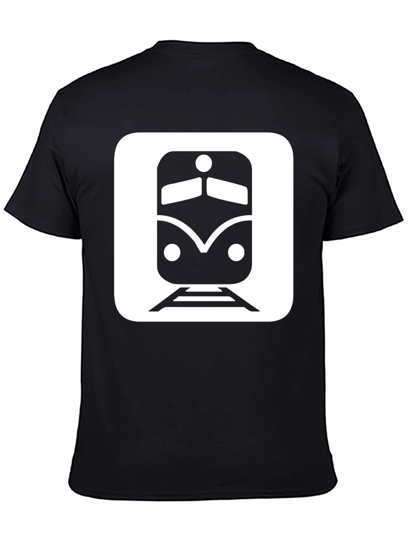 Train Graphic Tee - Stylish Black Cotton T-Shirt