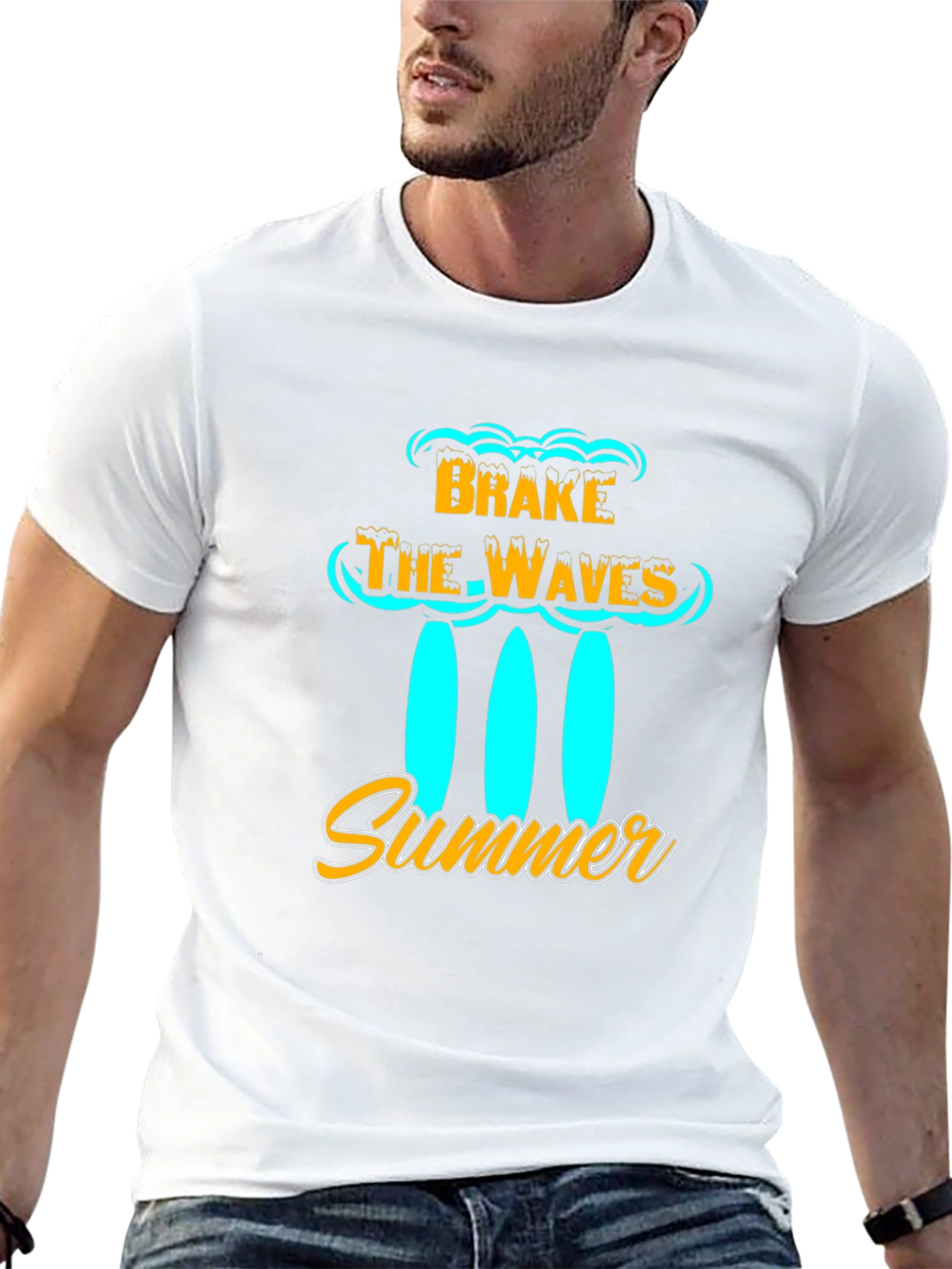 Brake the Waves Summer Black T-Shirt