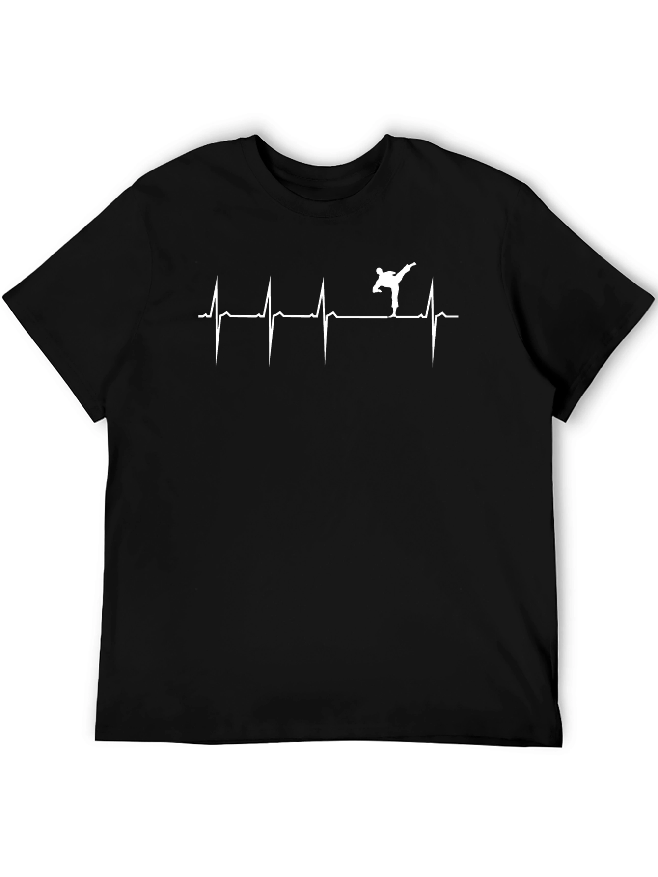 Martial Arts Heartbeat T-Shirt - Karate Kick Design