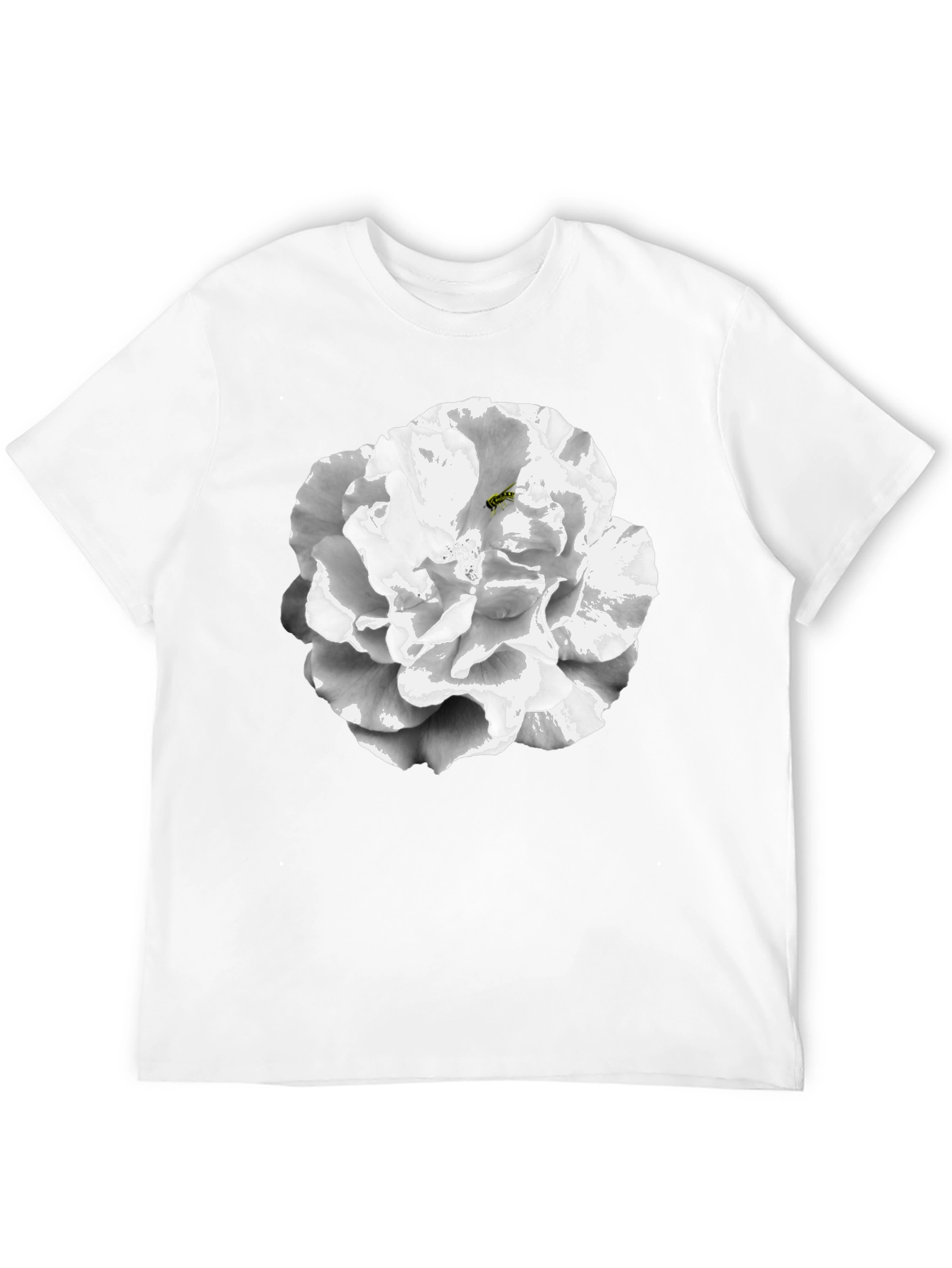 Floral Graphic T-Shirt - Black Cotton Blend