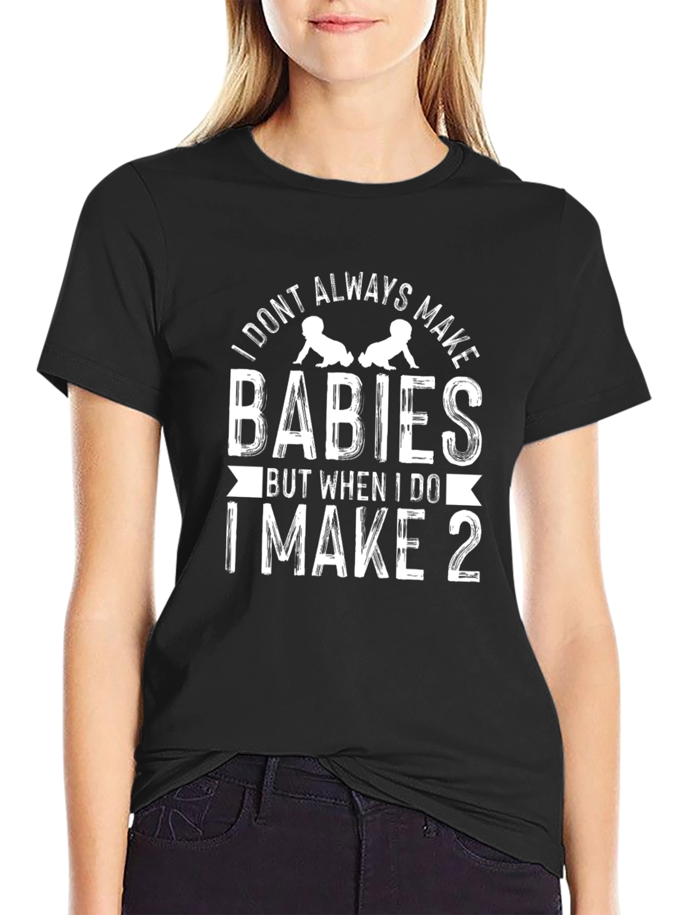 Funny Twin Dad T-Shirt - I Make 2 Babies