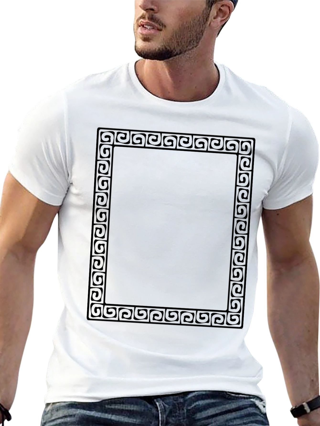 Geometric Frame Black T-Shirt