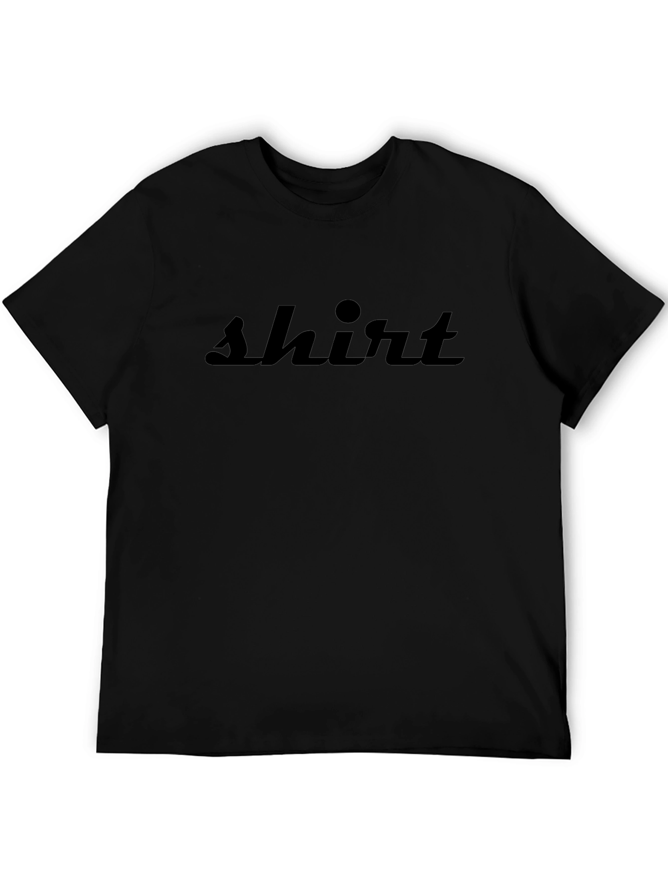 Black Shirt Graphic Tee - Minimalist Style