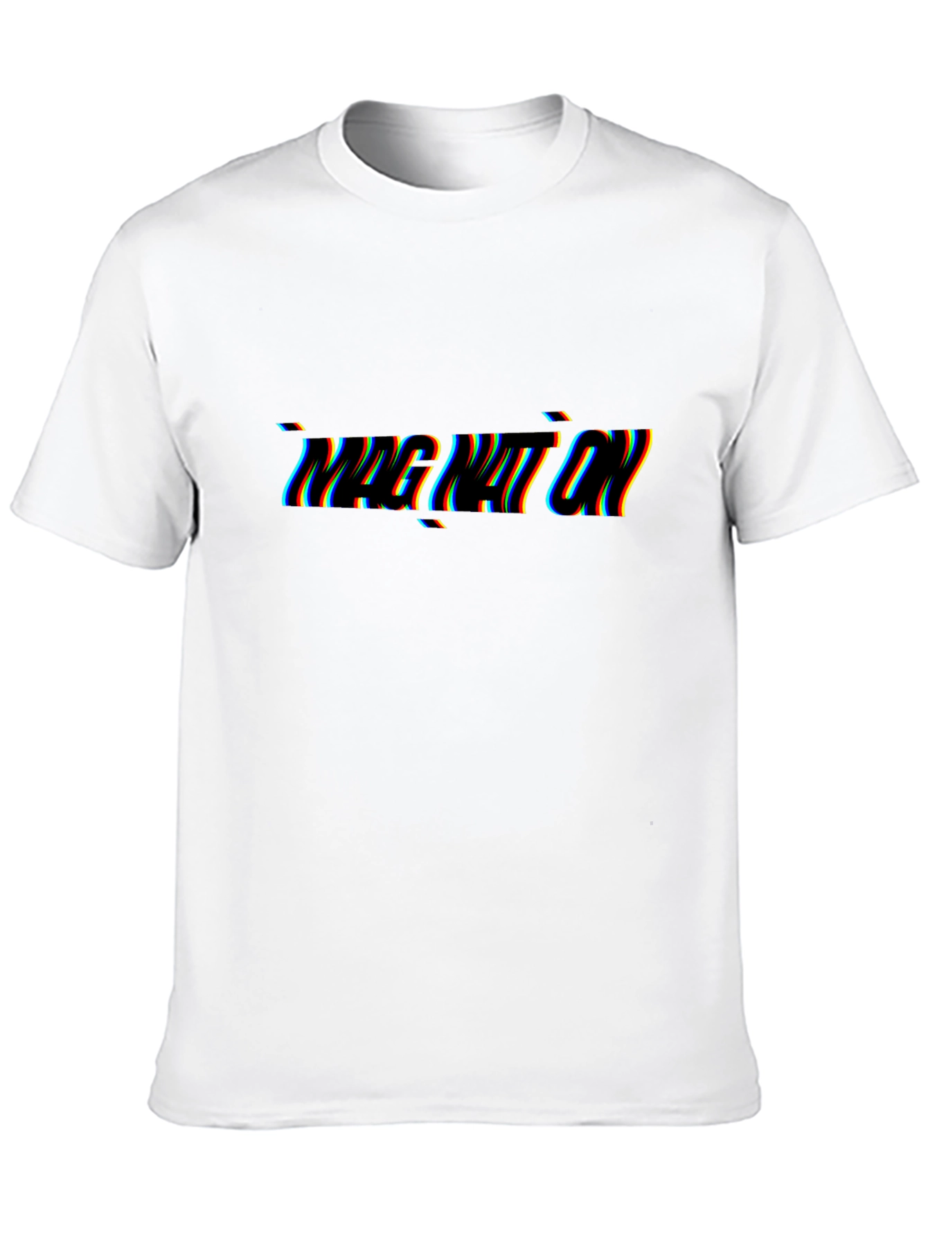 Black T-Shirt with Imagination Glitch Text