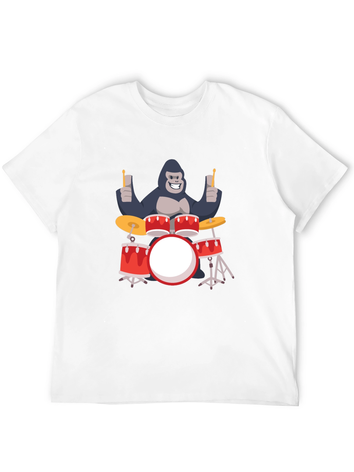 Gorilla Drummer T-Shirt - Black
