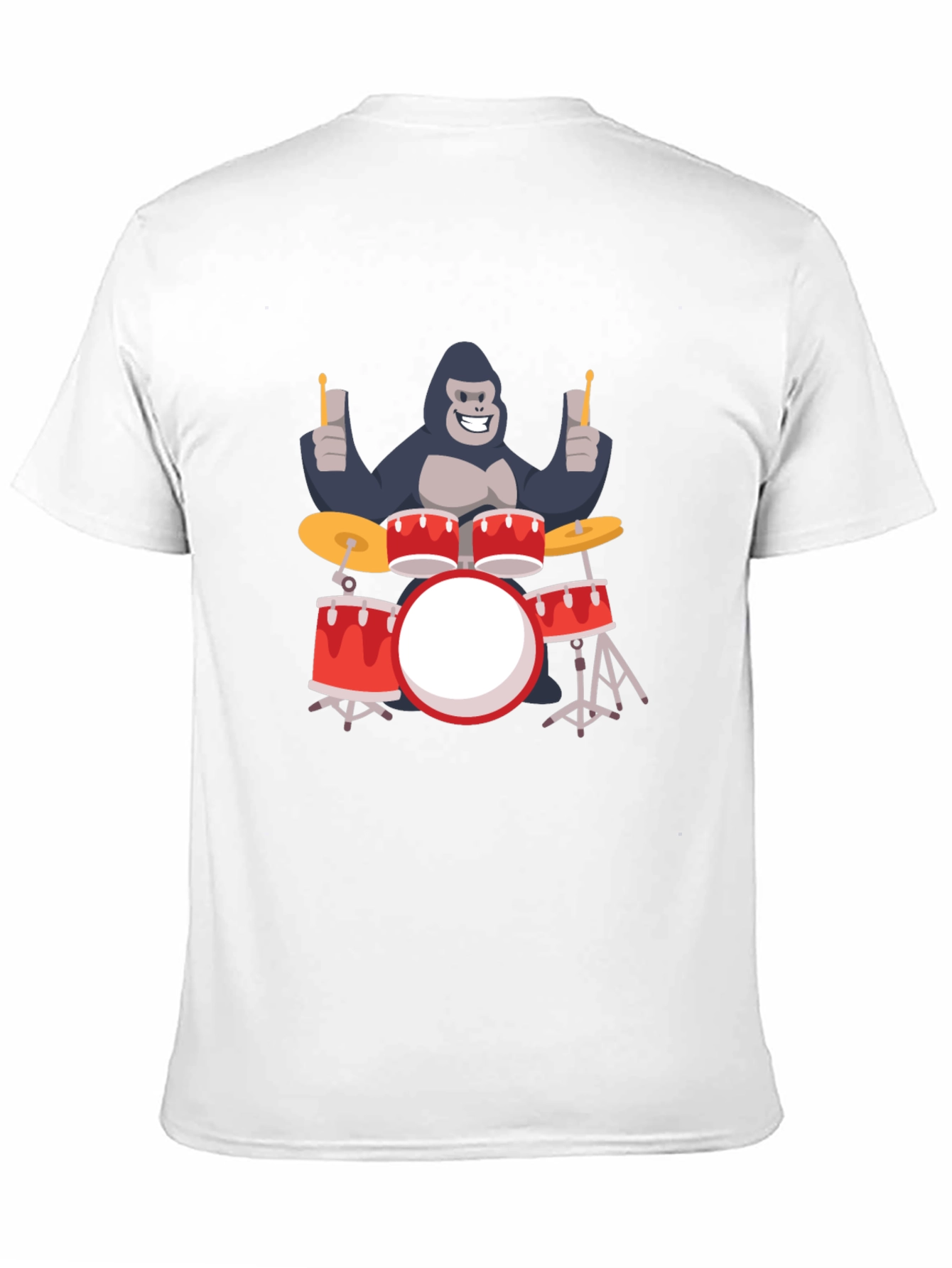 Gorilla Drummer T-Shirt - Black