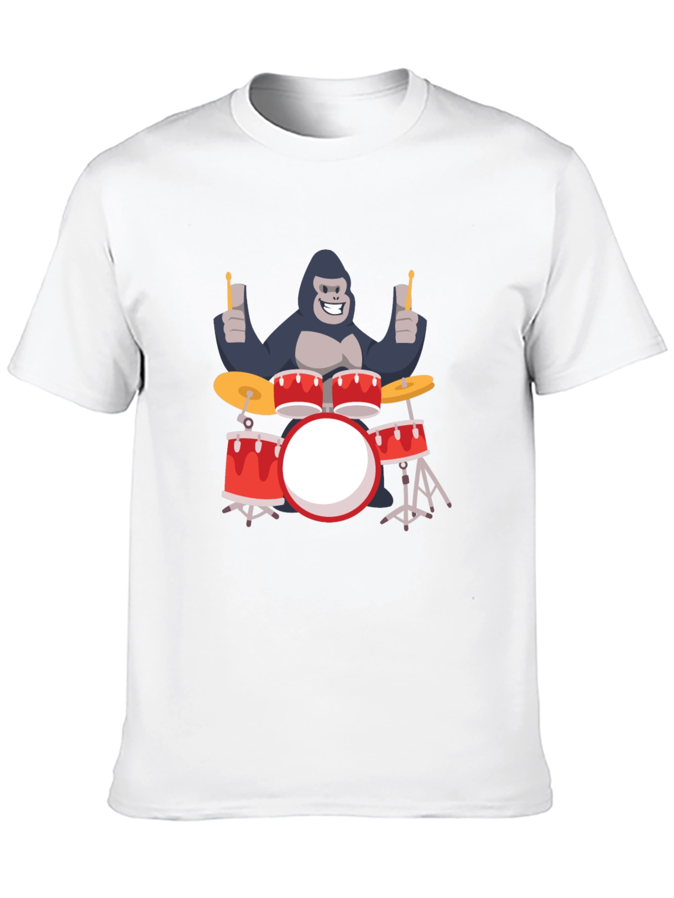 Gorilla Drummer T-Shirt - Black
