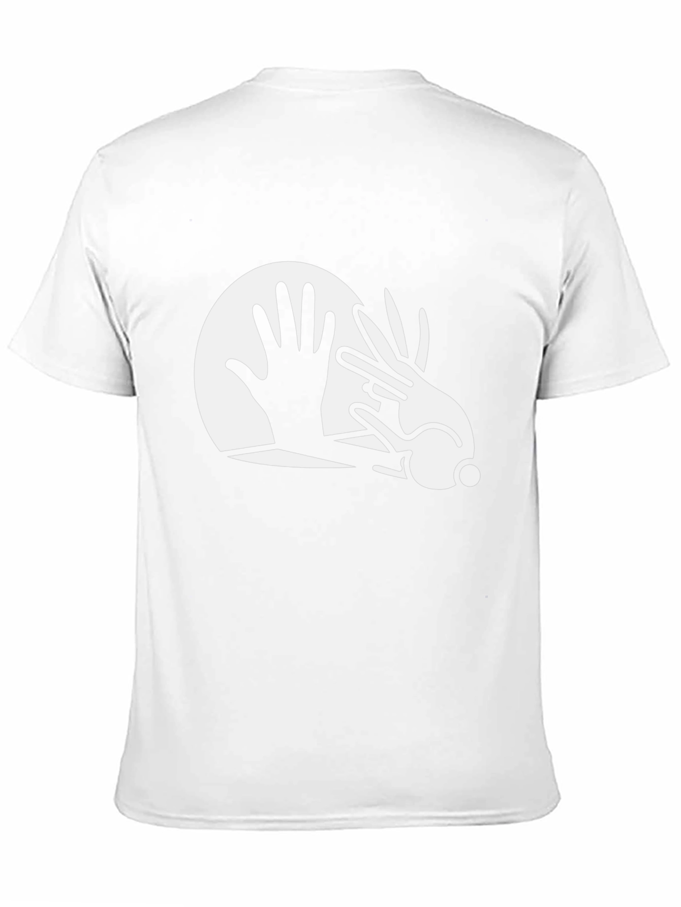 Rabbit Hand Shadow Art Black T-Shirt
