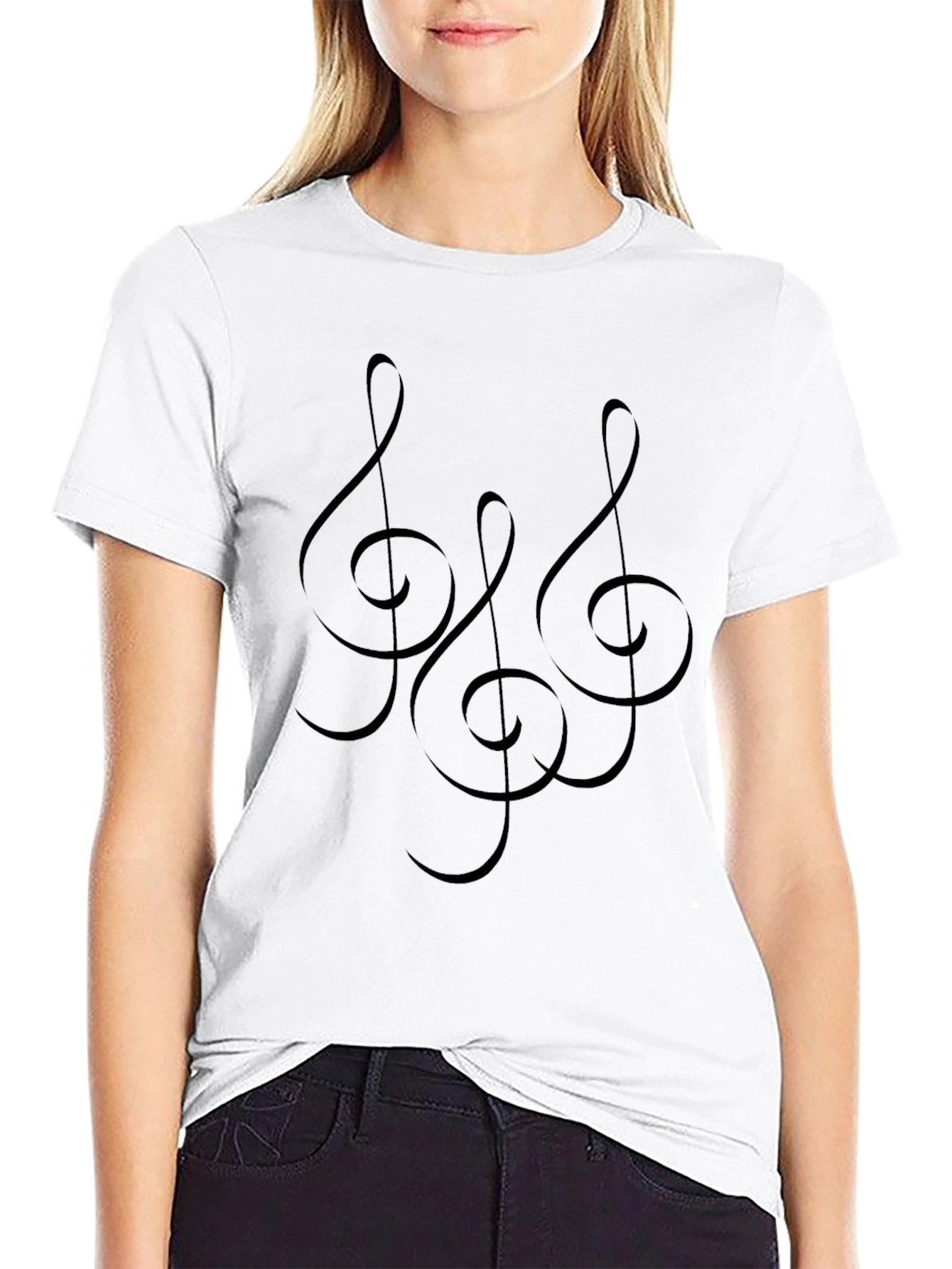 Treble Clef Black T-Shirt