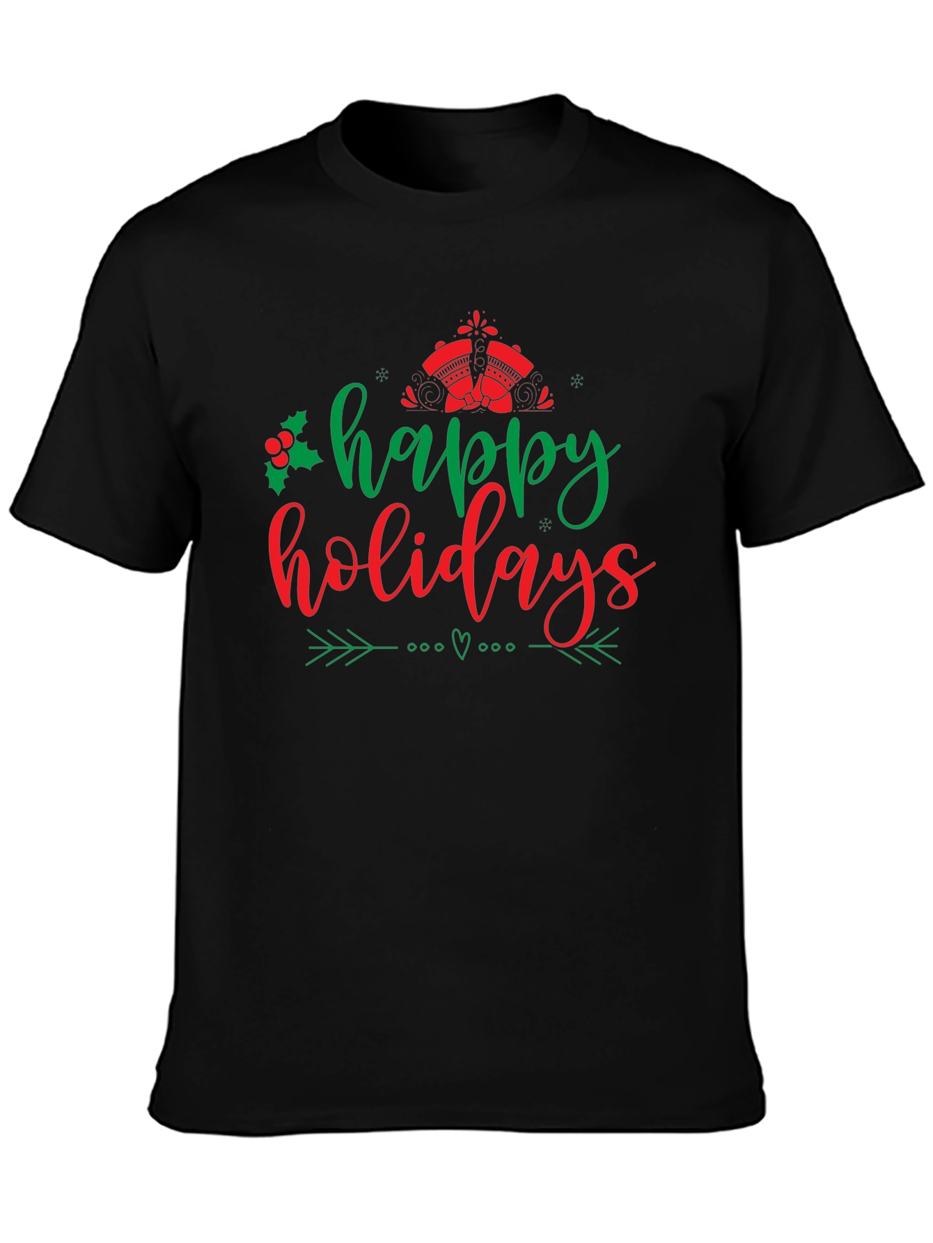 Happy Holidays Graphic T-Shirt - Festive Holiday Apparel