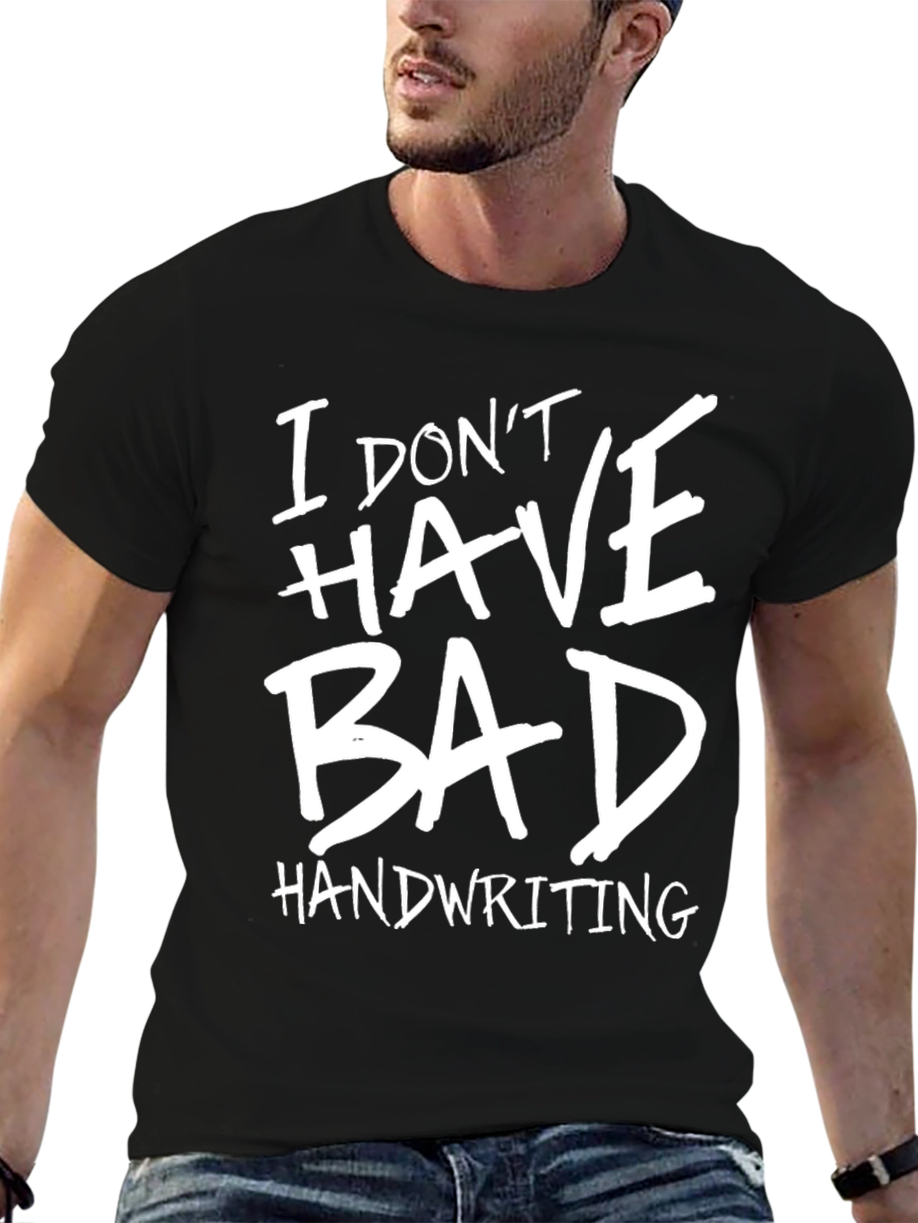 Funny Bad Handwriting Graphic T-Shirt