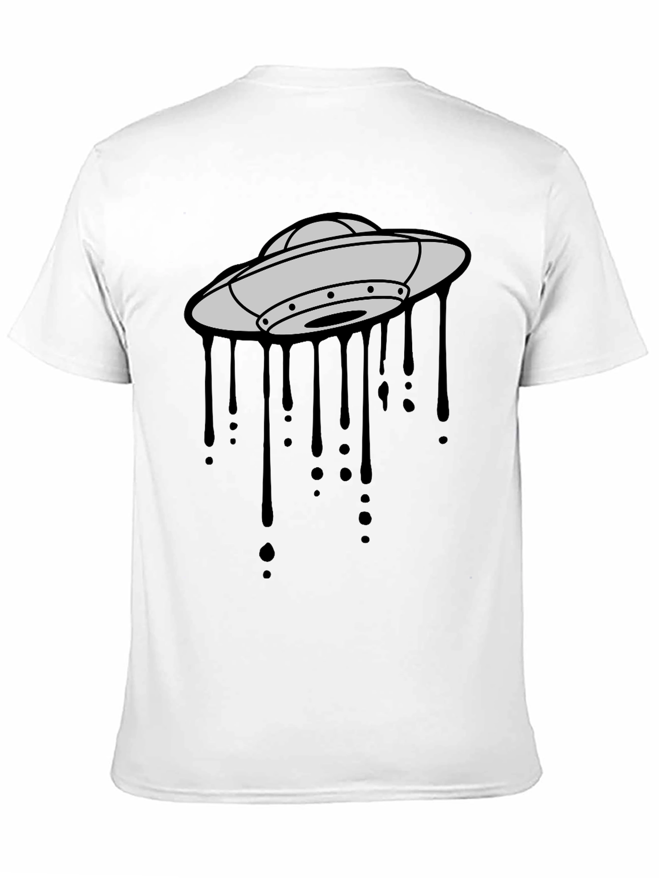 UFO Drip Graphic Black T-Shirt