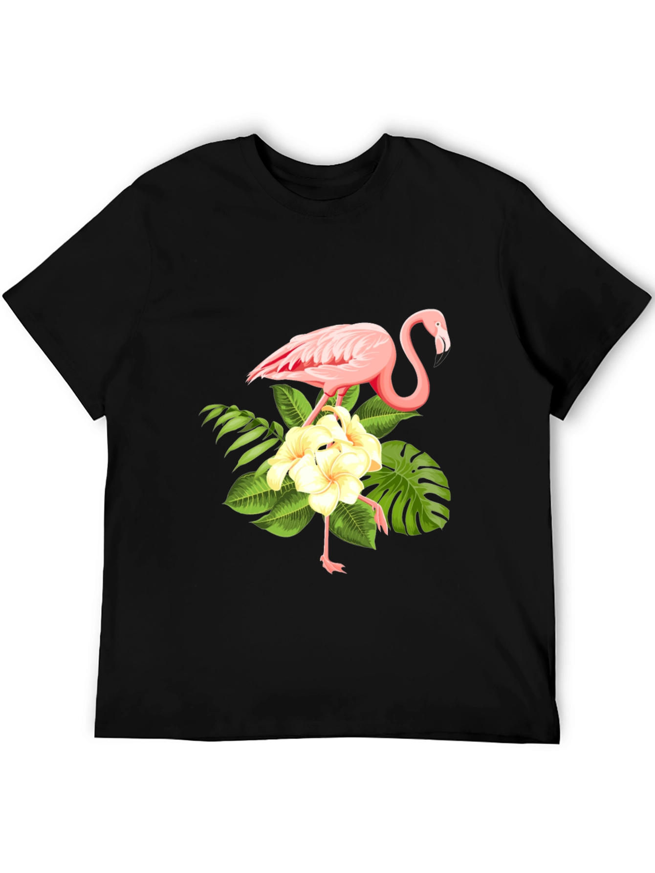 Flamingo Floral Print T-Shirt