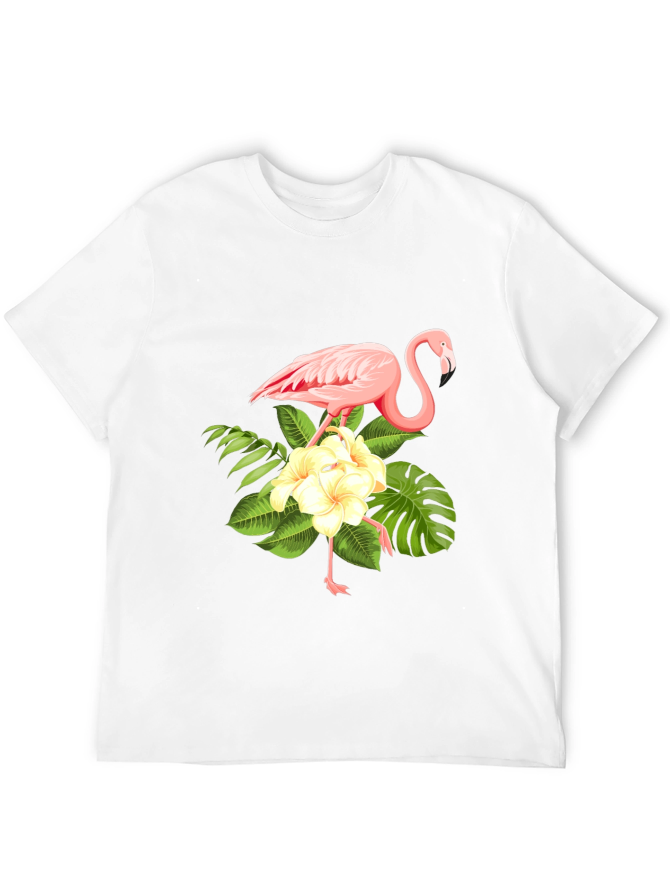 Flamingo Floral Print T-Shirt