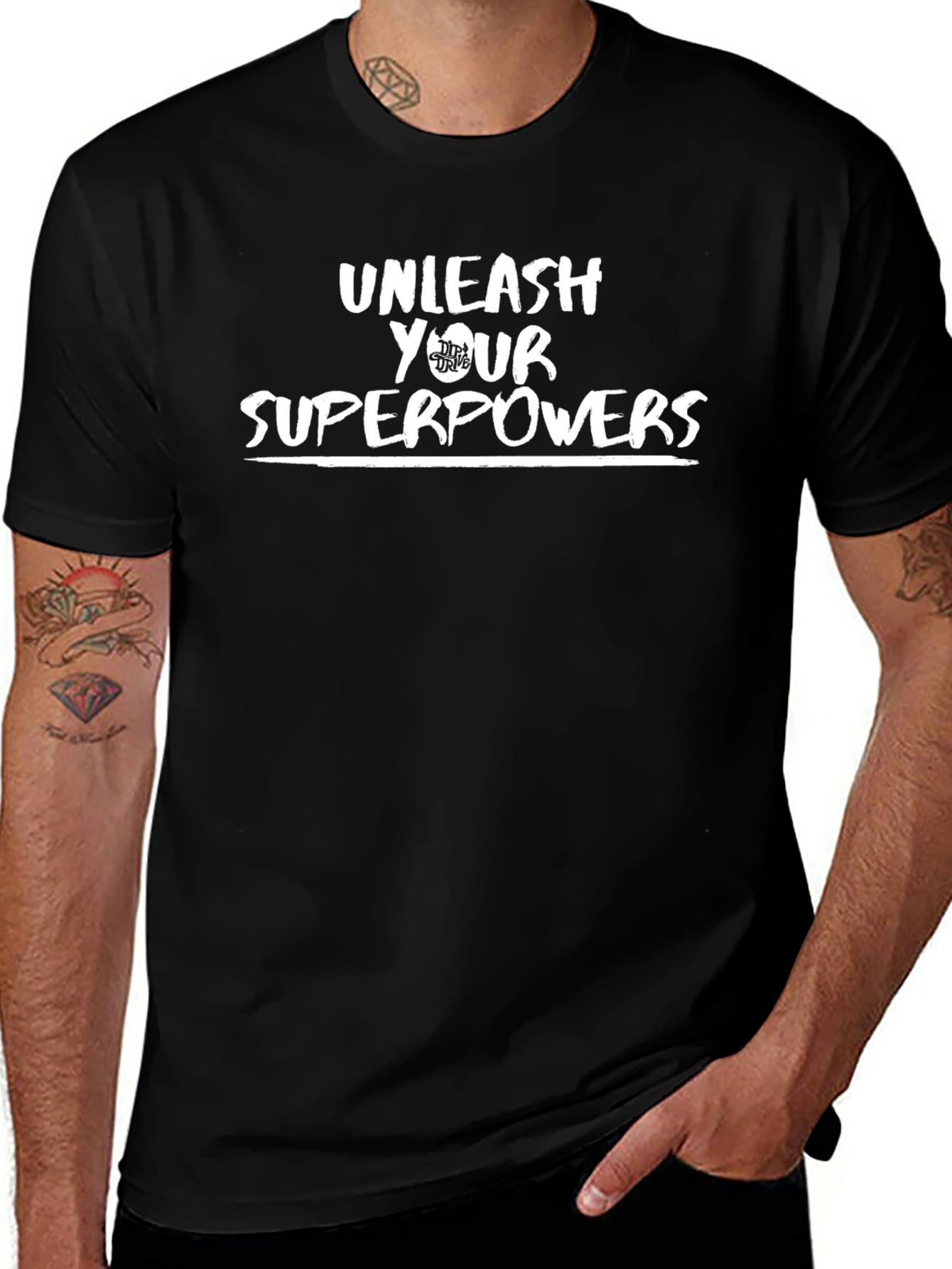 Unleash Your Superpowers Black Graphic Tee