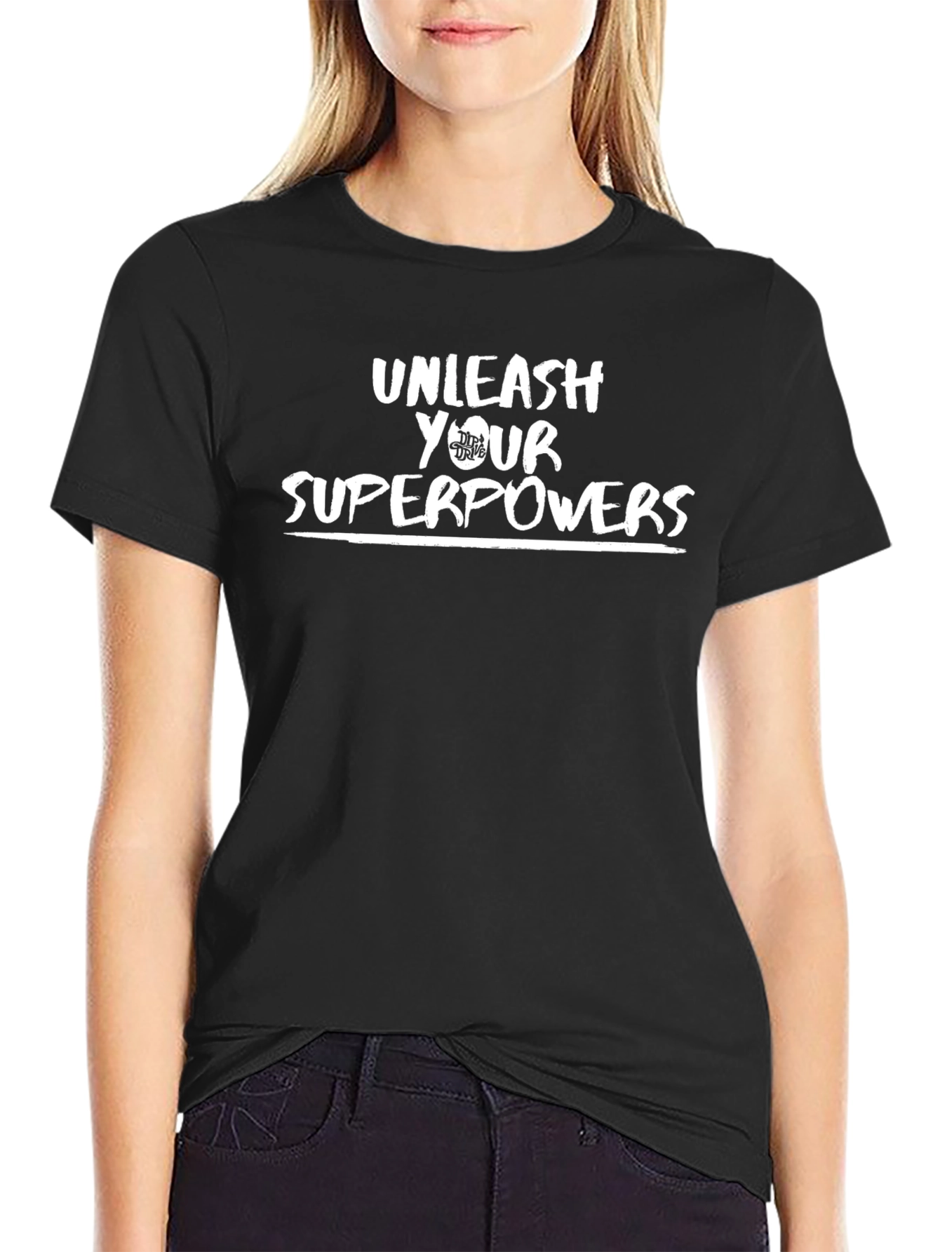 Unleash Your Superpowers Black Graphic Tee