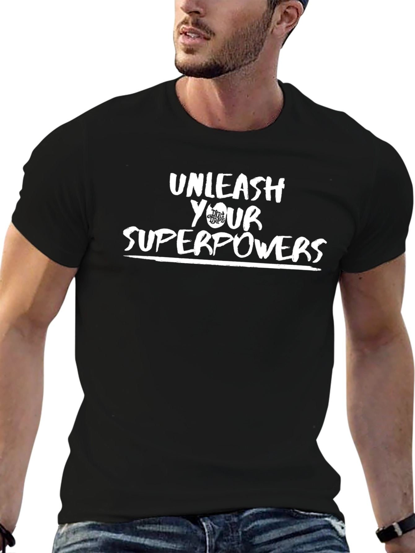 Unleash Your Superpowers Black Graphic Tee