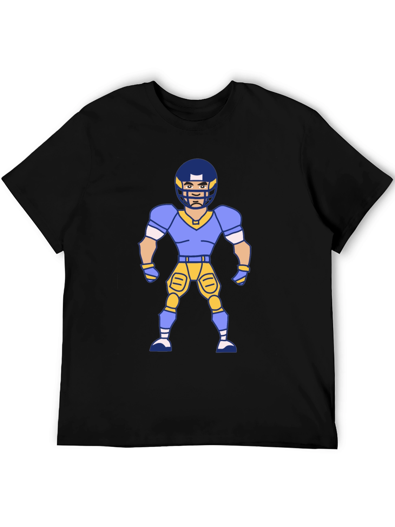 Cartoon Football Player Graphic T-Shirt