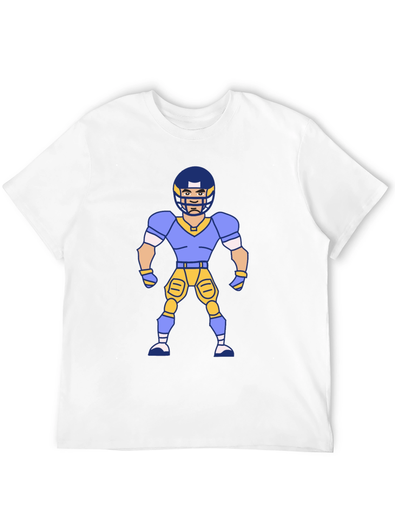 Cartoon Football Player Graphic T-Shirt