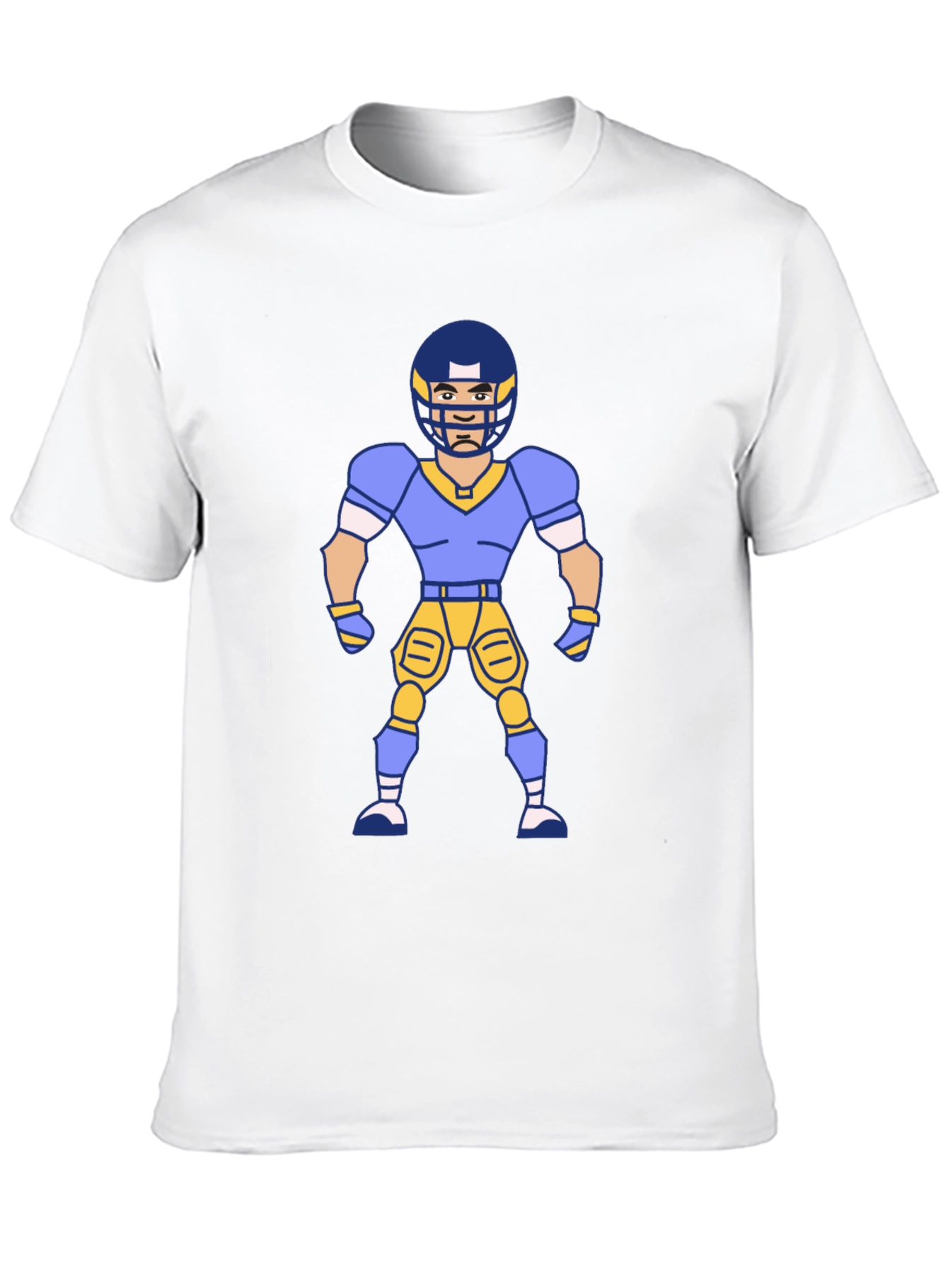 Cartoon Football Player Graphic T-Shirt