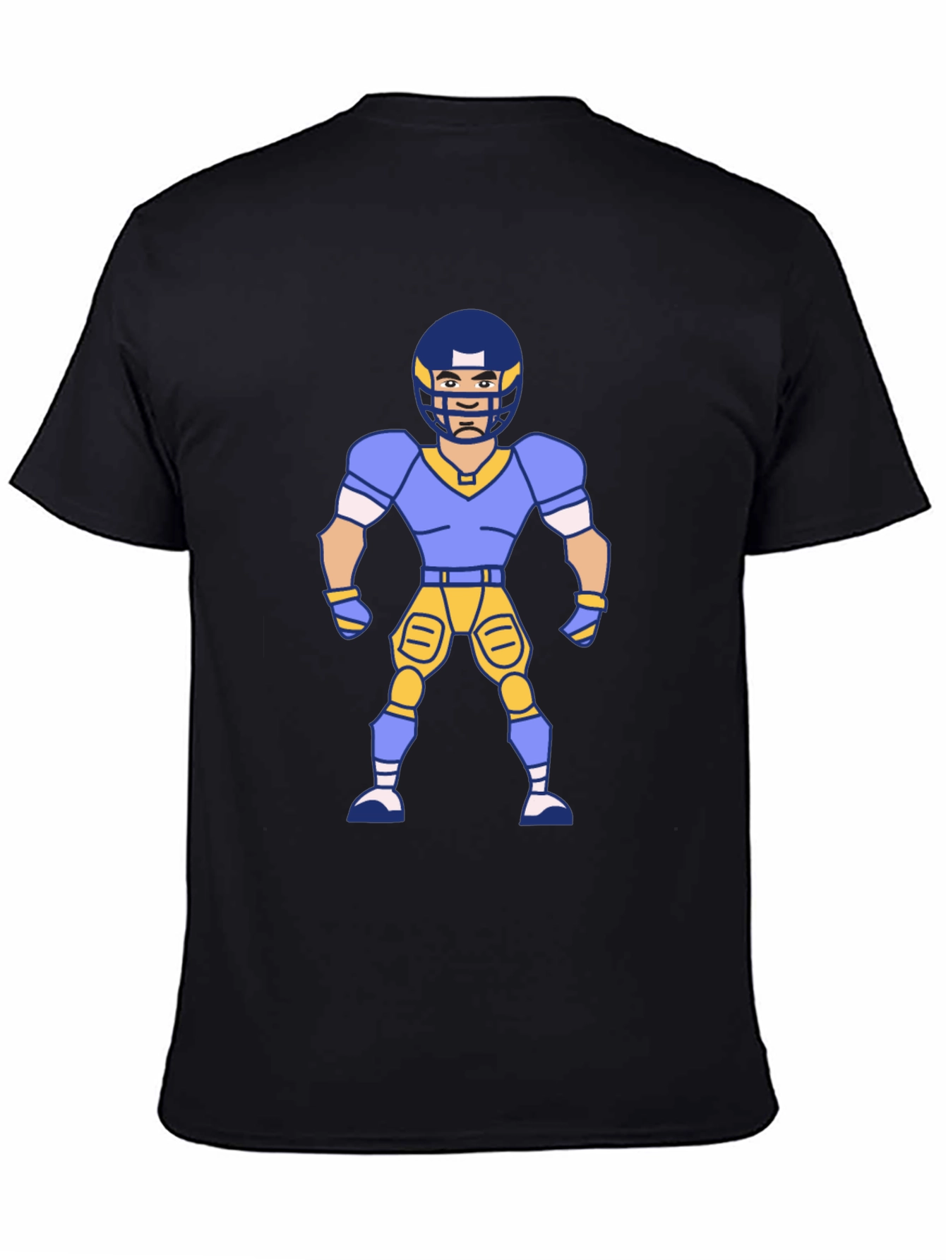 Cartoon Football Player Graphic T-Shirt