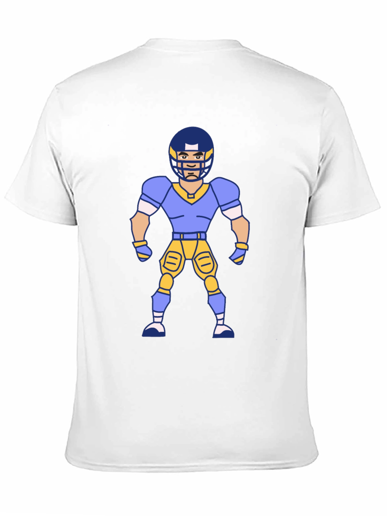 Cartoon Football Player Graphic T-Shirt