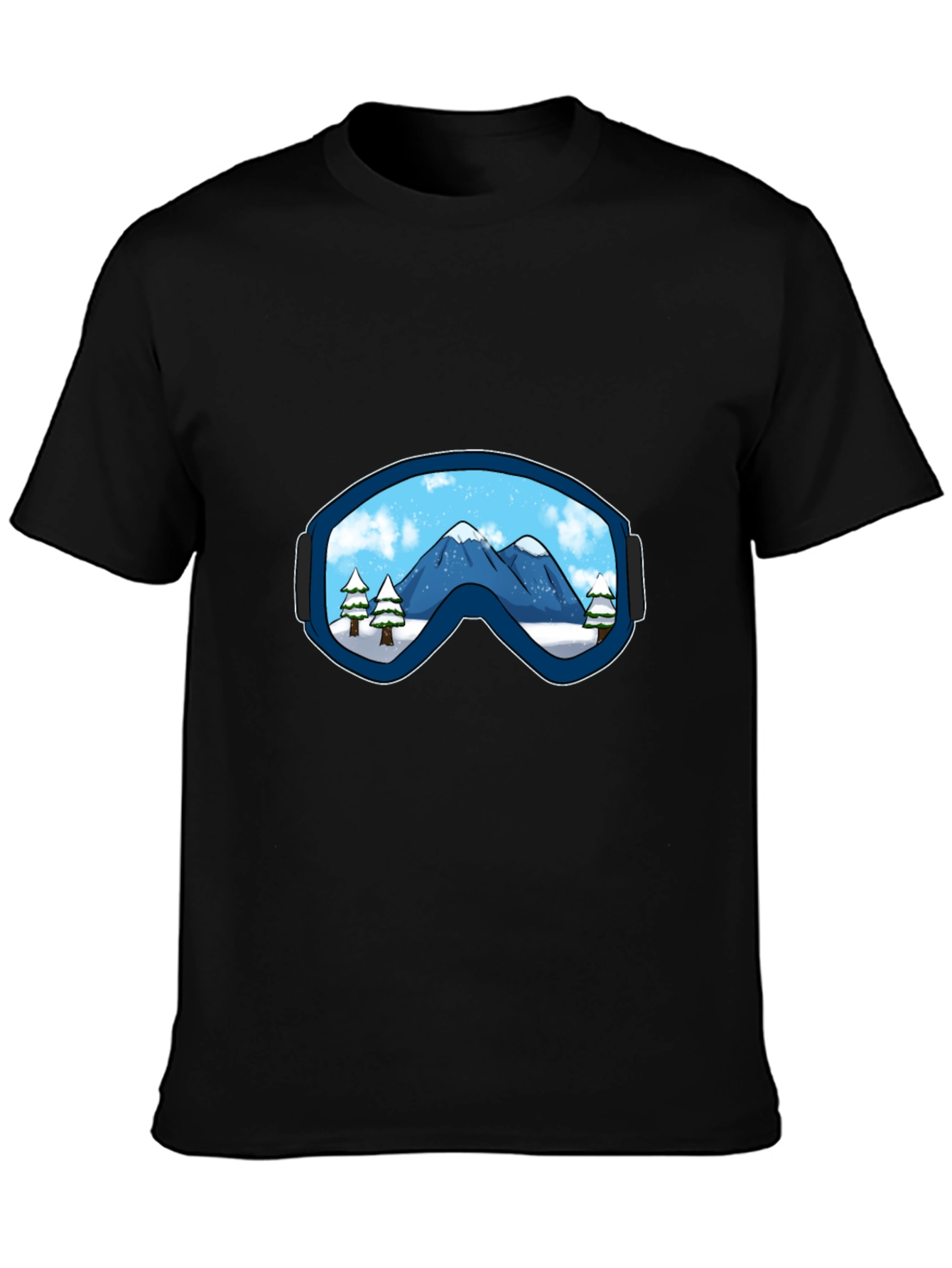 Mountain View Ski Goggles Graphic Tee - Black