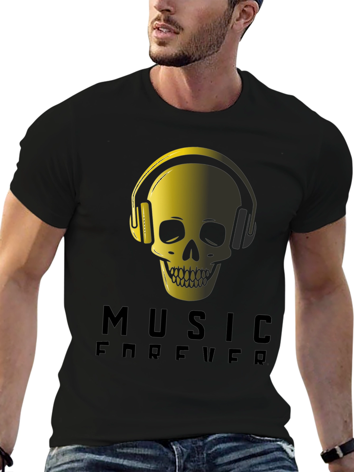 Music Forever Skull Graphic Tee
