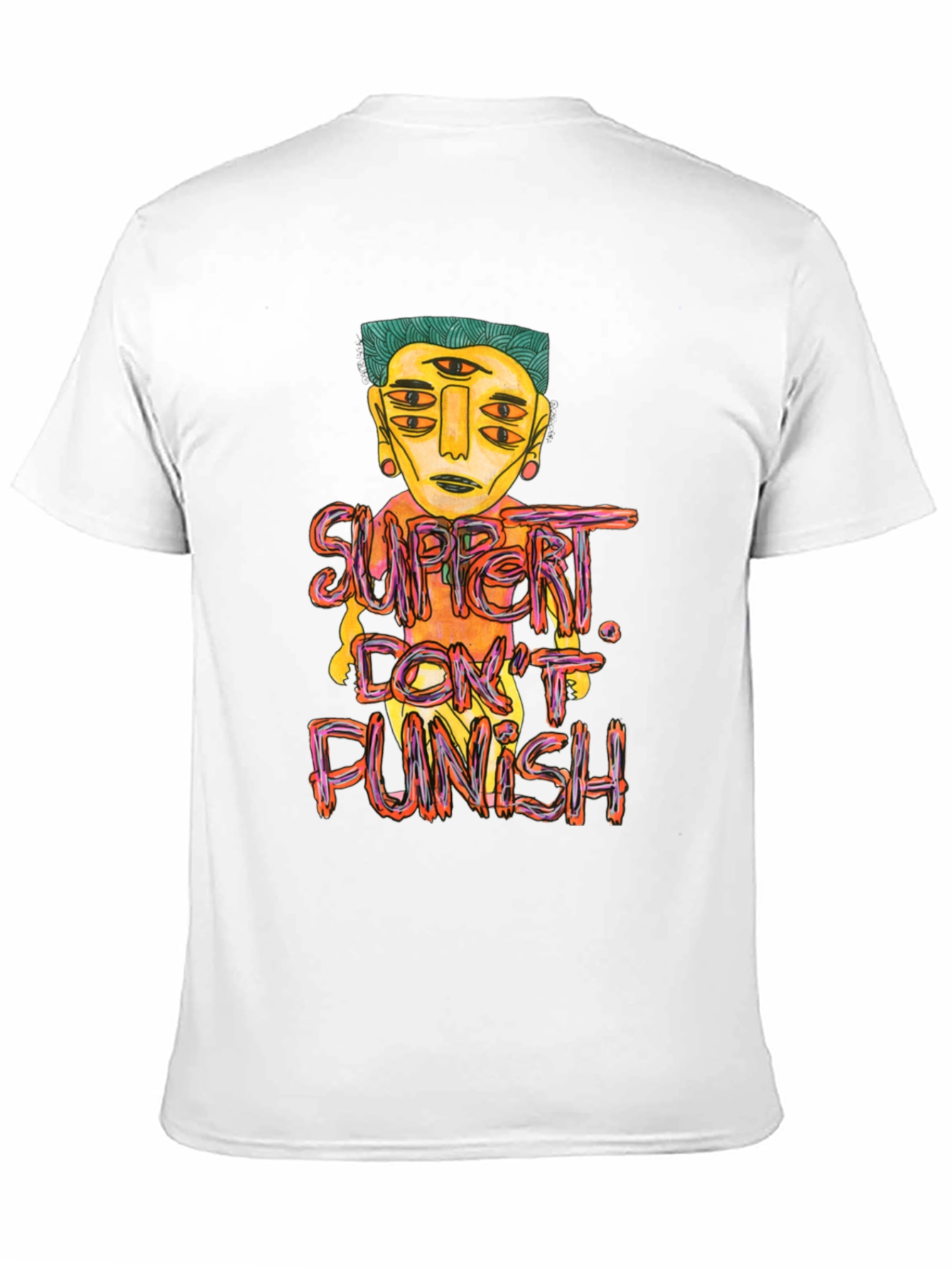 Unique Graphic Tee - Support Dont Punish