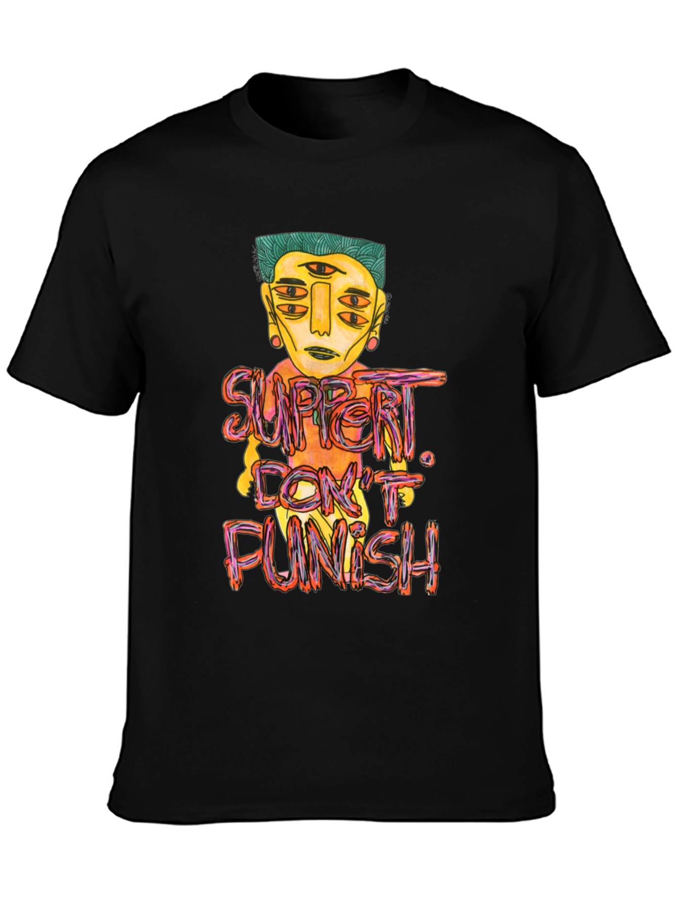 Unique Graphic Tee - Support Dont Punish
