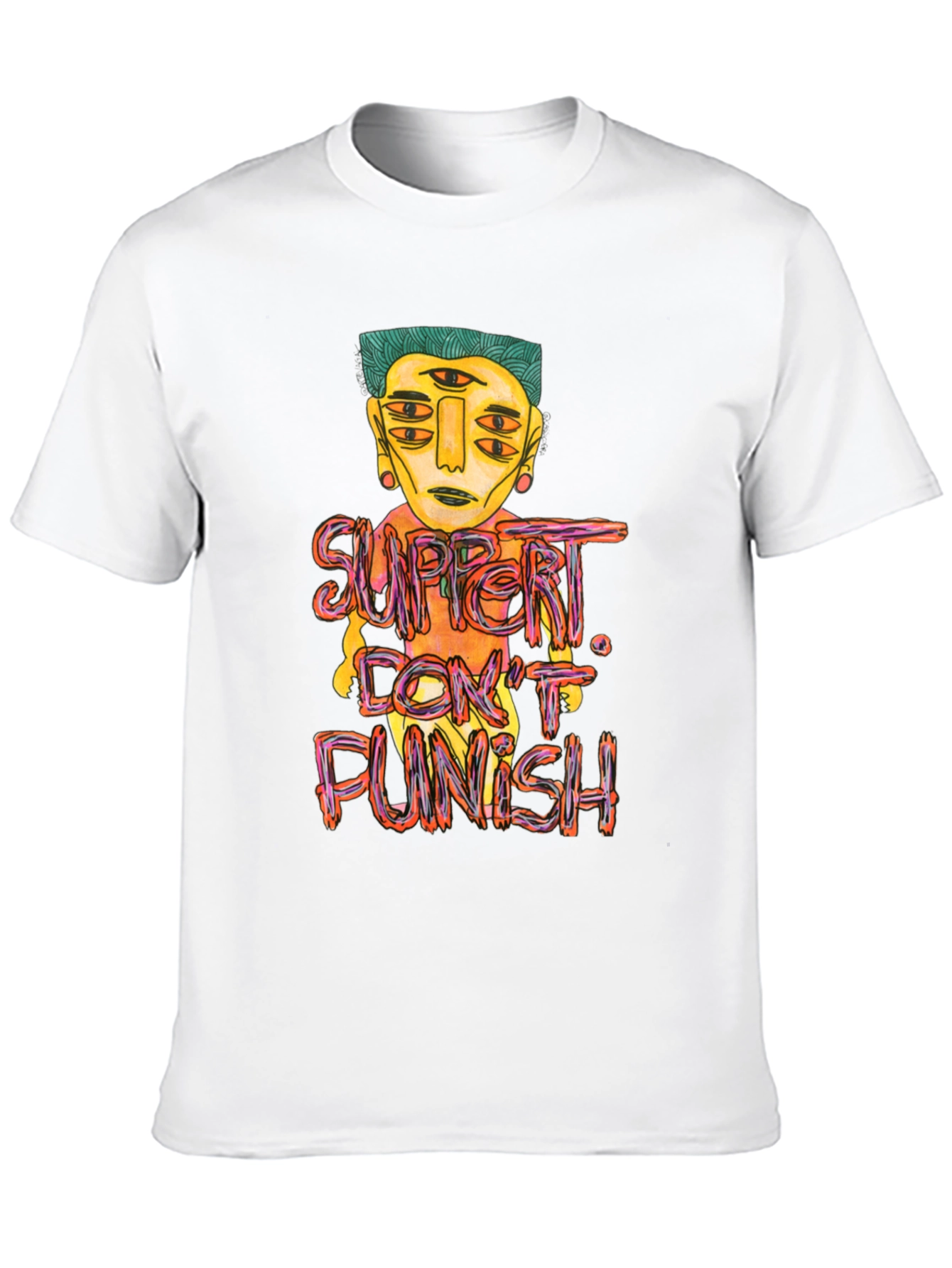 Unique Graphic Tee - Support Dont Punish