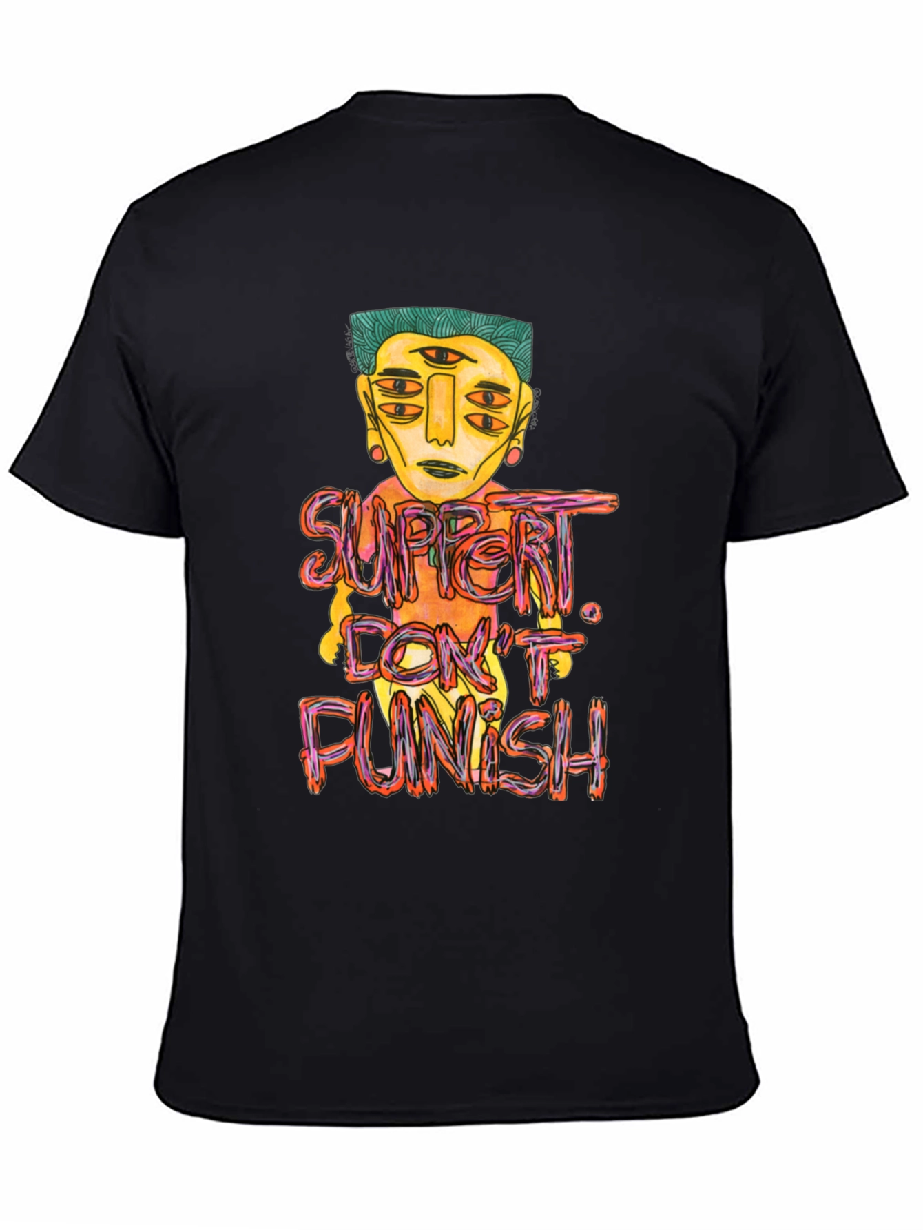 Unique Graphic Tee - Support Dont Punish