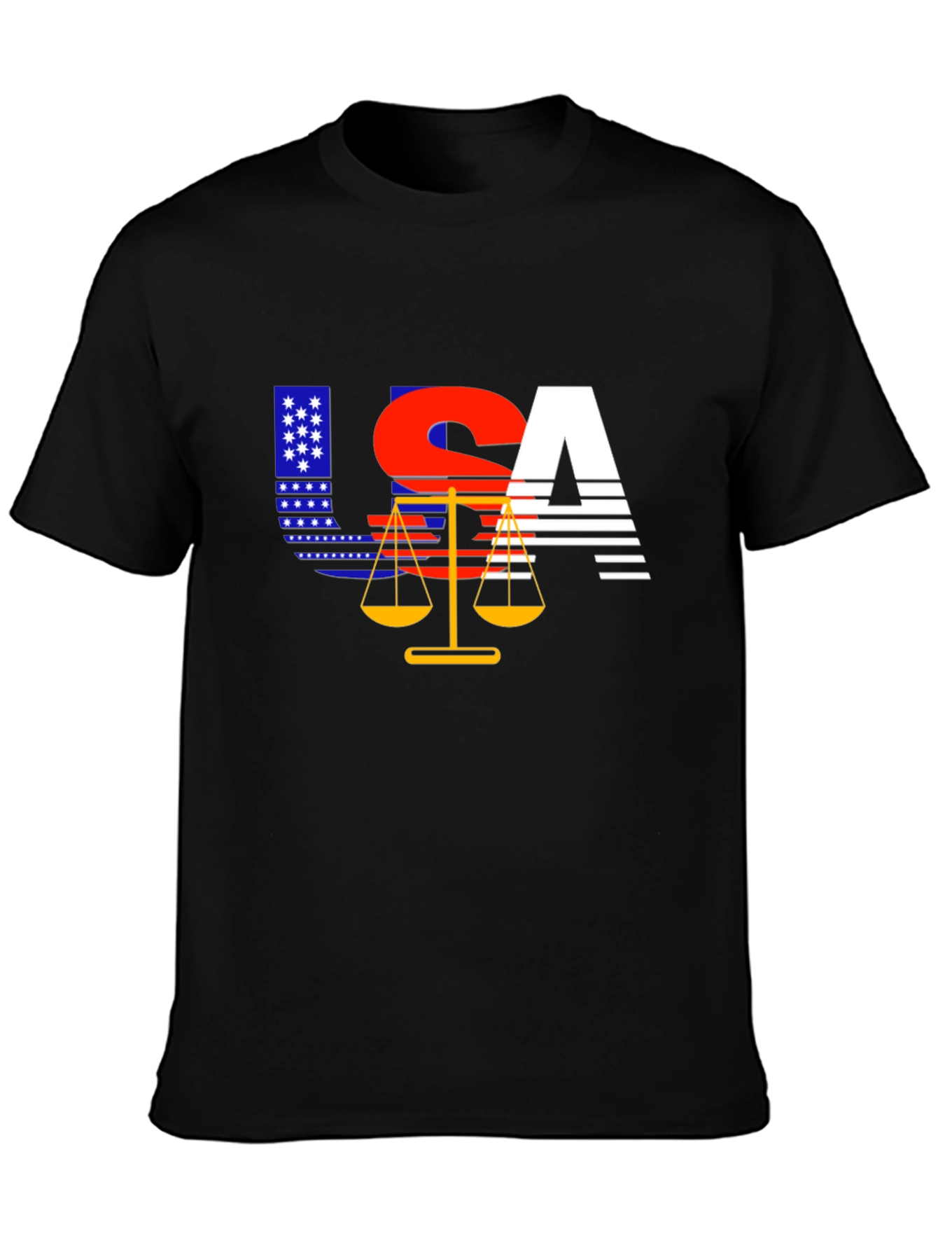 USA Justice T-Shirt - Patriotic Design