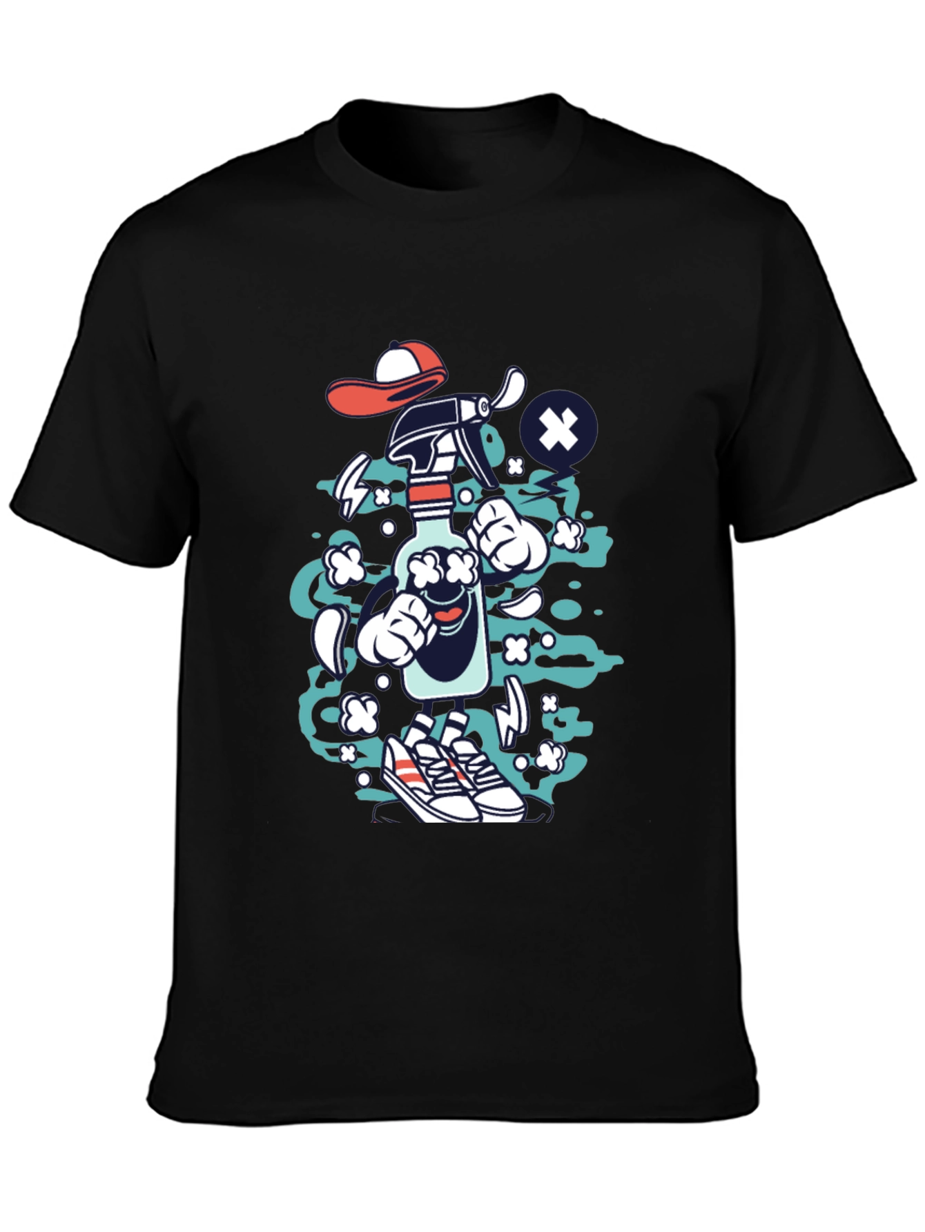 Cartoon Spray Bottle Graphic Tee