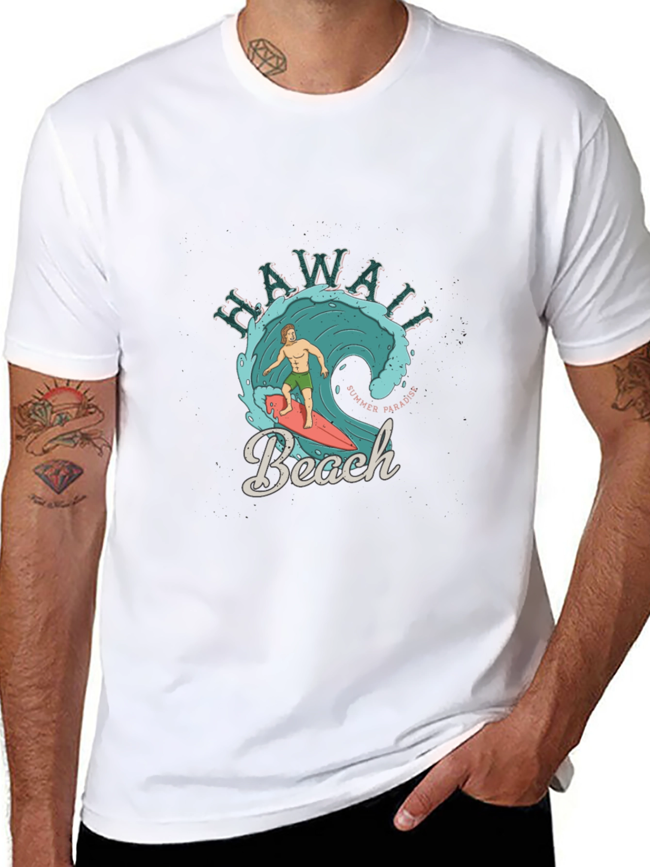 Hawaii Beach Summer Paradise Graphic T-Shirt