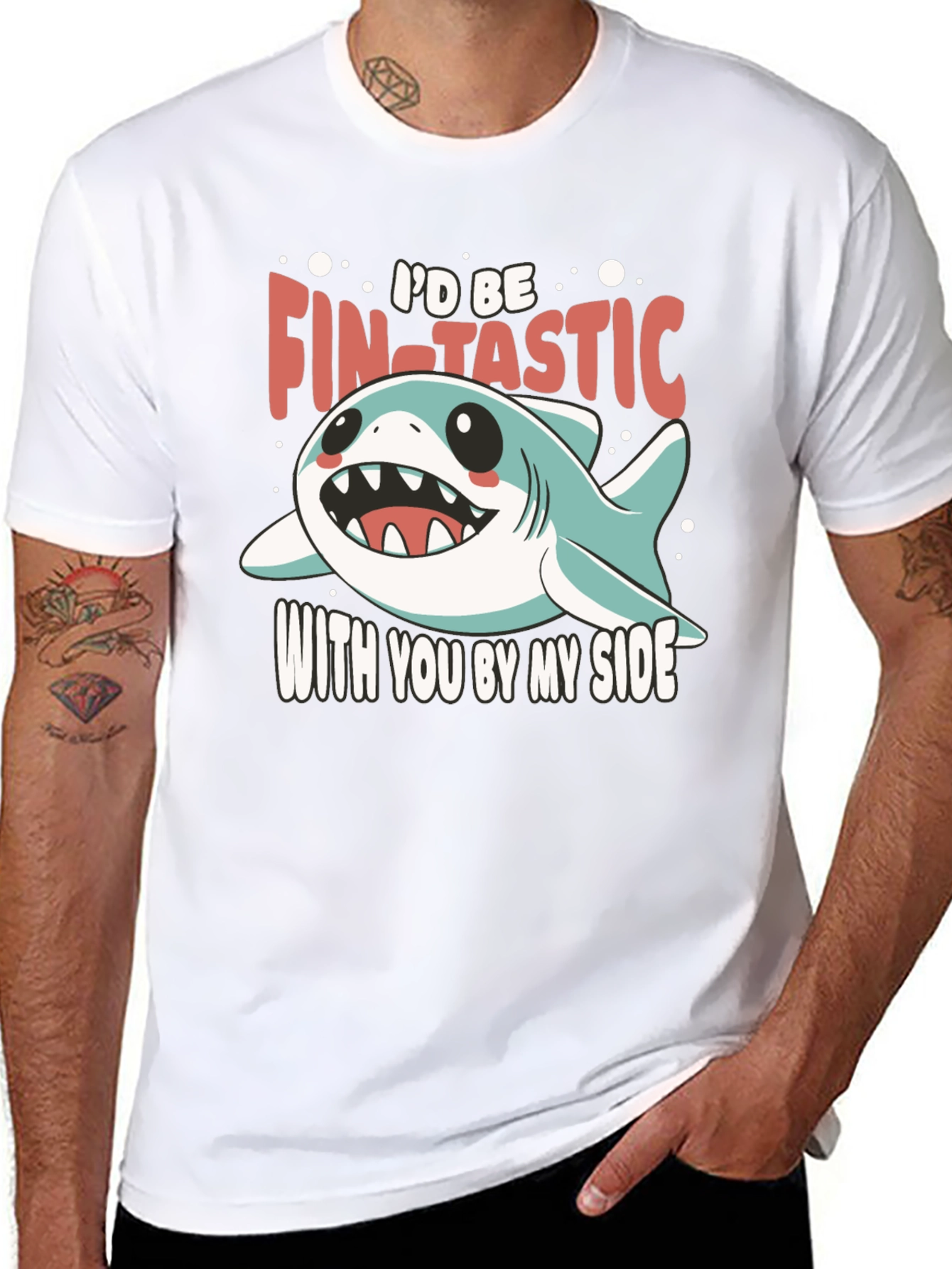 Fin-Tastic Shark Graphic Tee - Cute & Comfy!