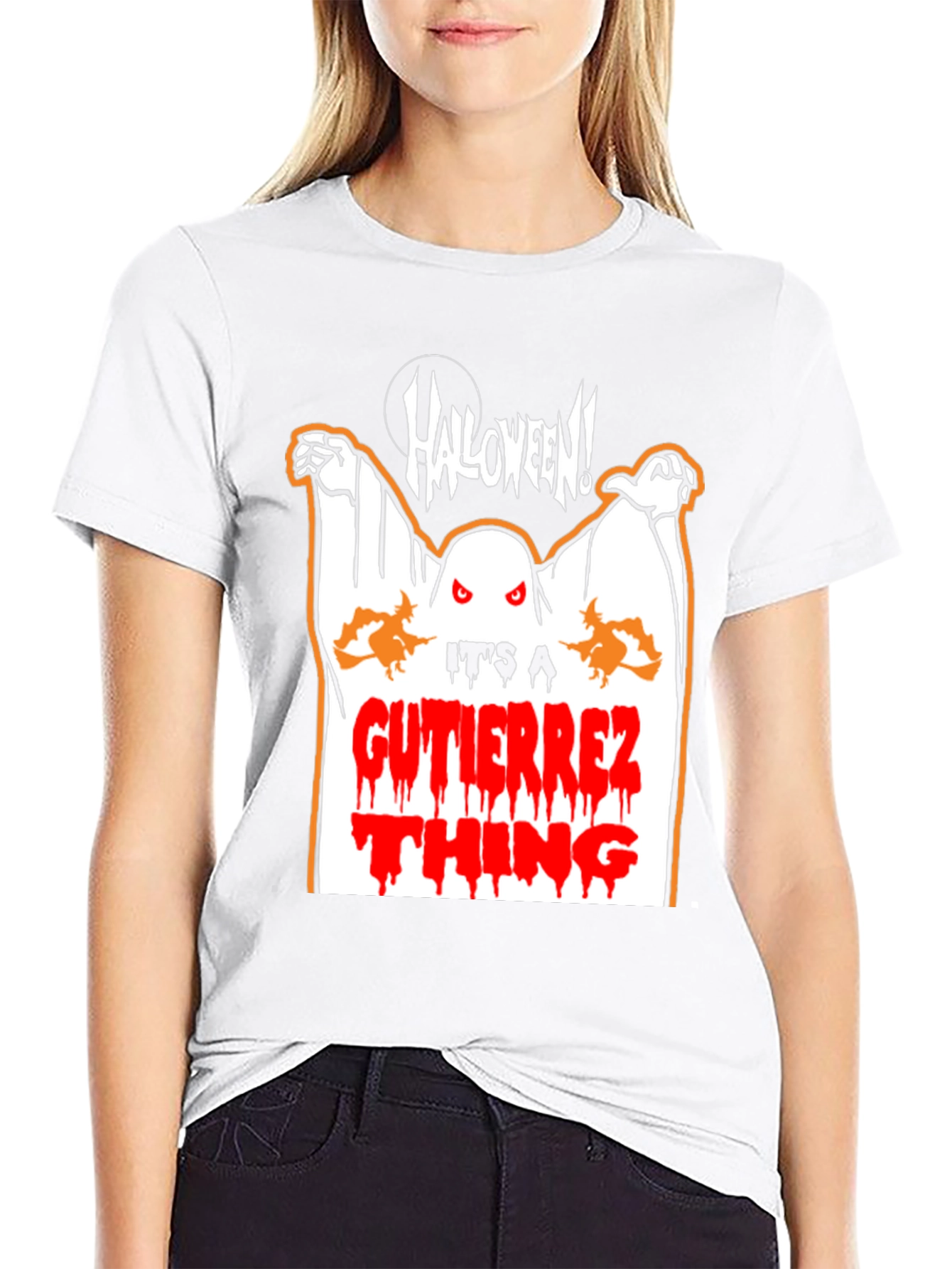 Halloween Ghost Graphic Tee - Gutierrez Thing Shirt