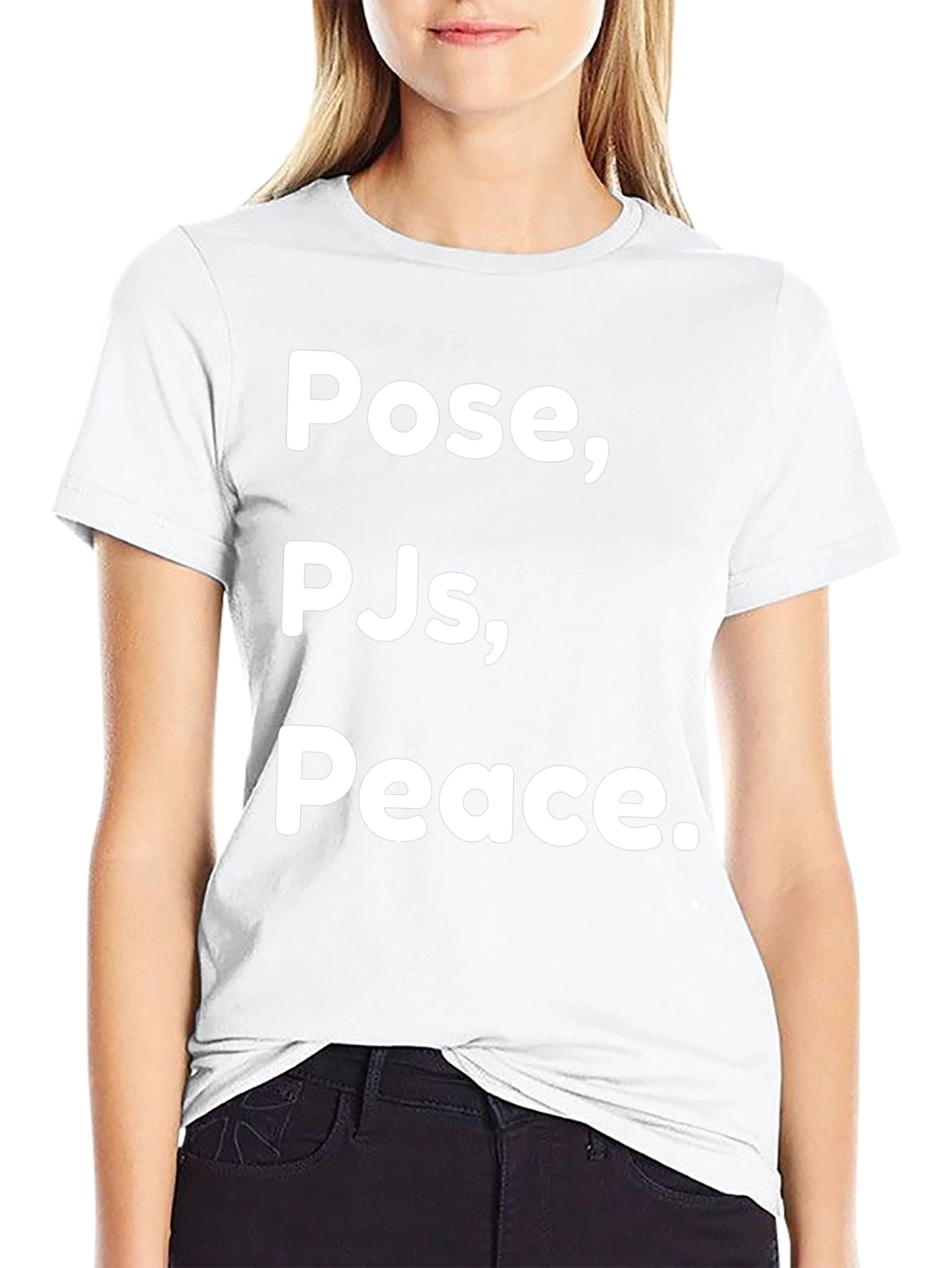 Pose PJs Peace Black Graphic T-Shirt