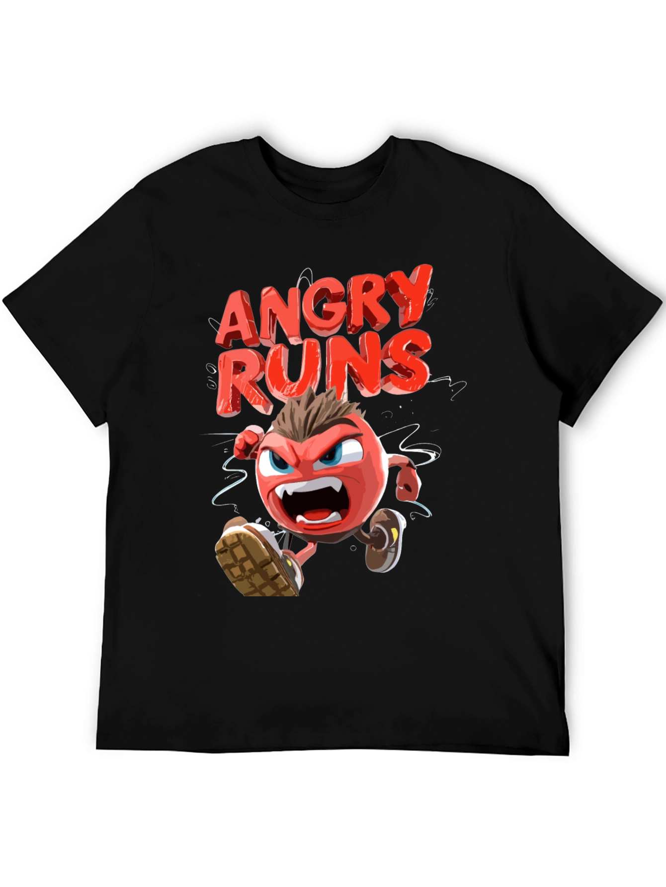 Angry Runs Black Graphic Tee