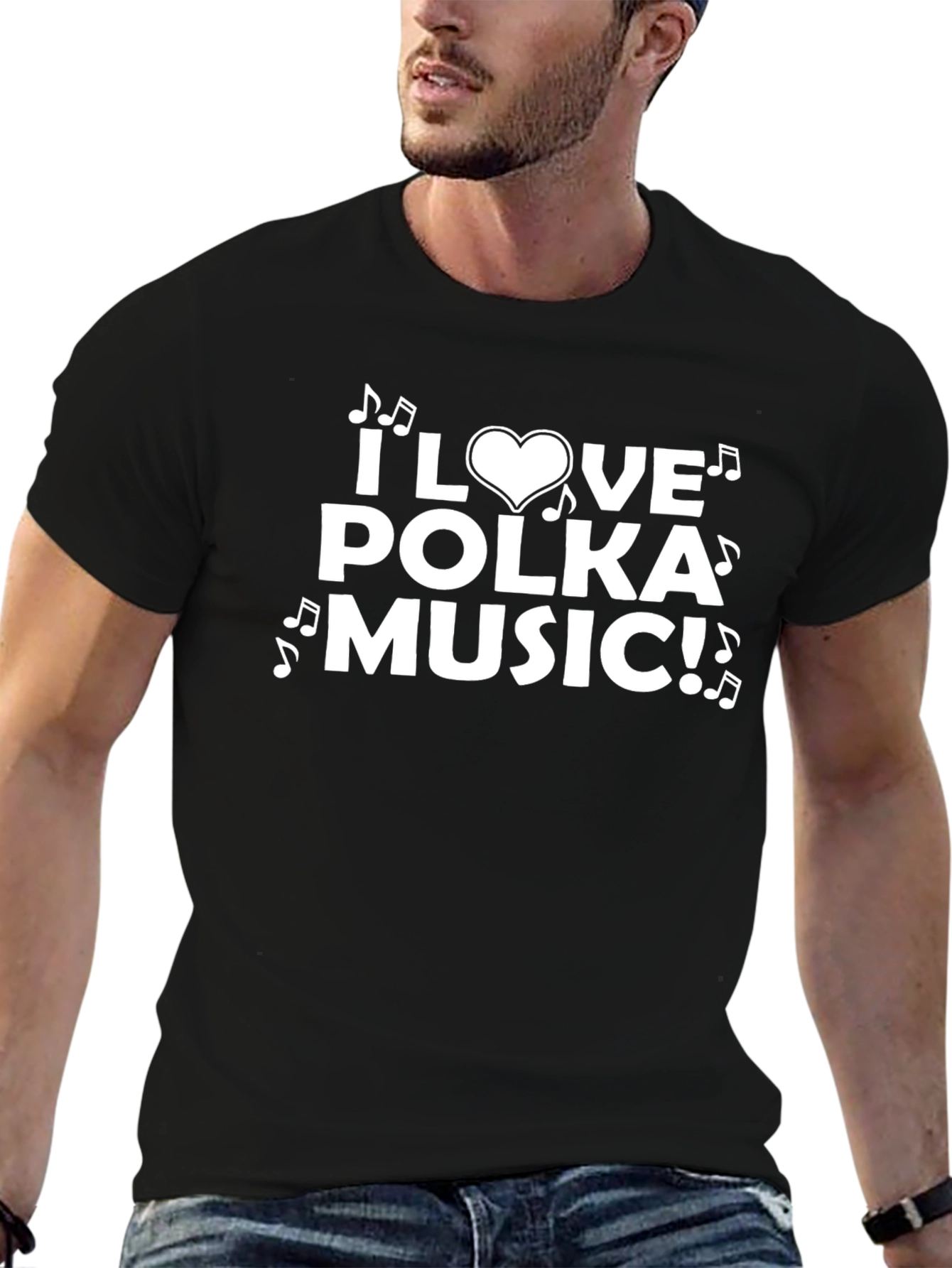 I Love Polka Music Graphic T-Shirt